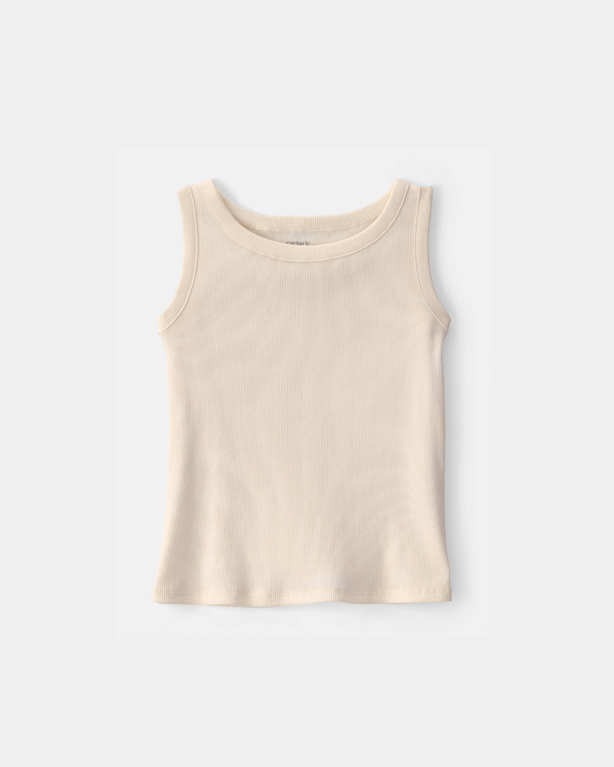 Girls Rib Tank Top - Cream