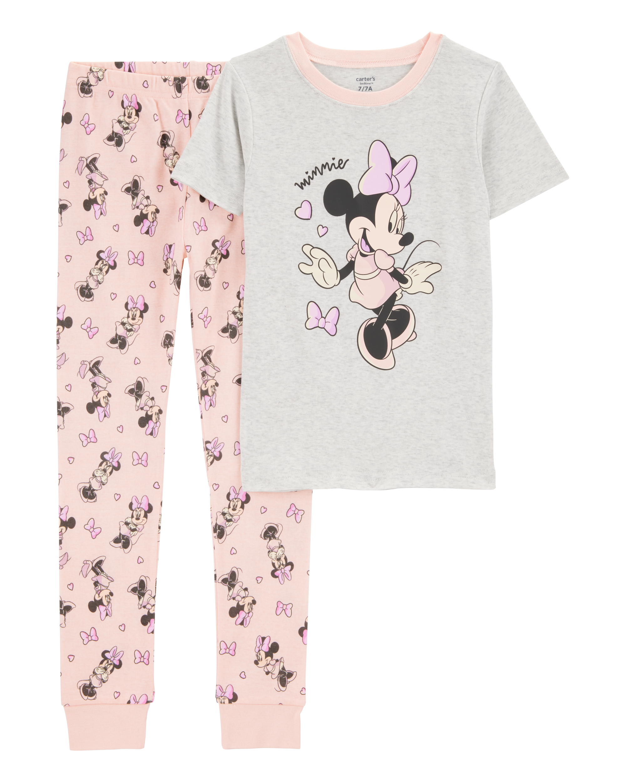 Kid Minnie Mouse Snug Fit Cotton 2-Piece Pyjamas
