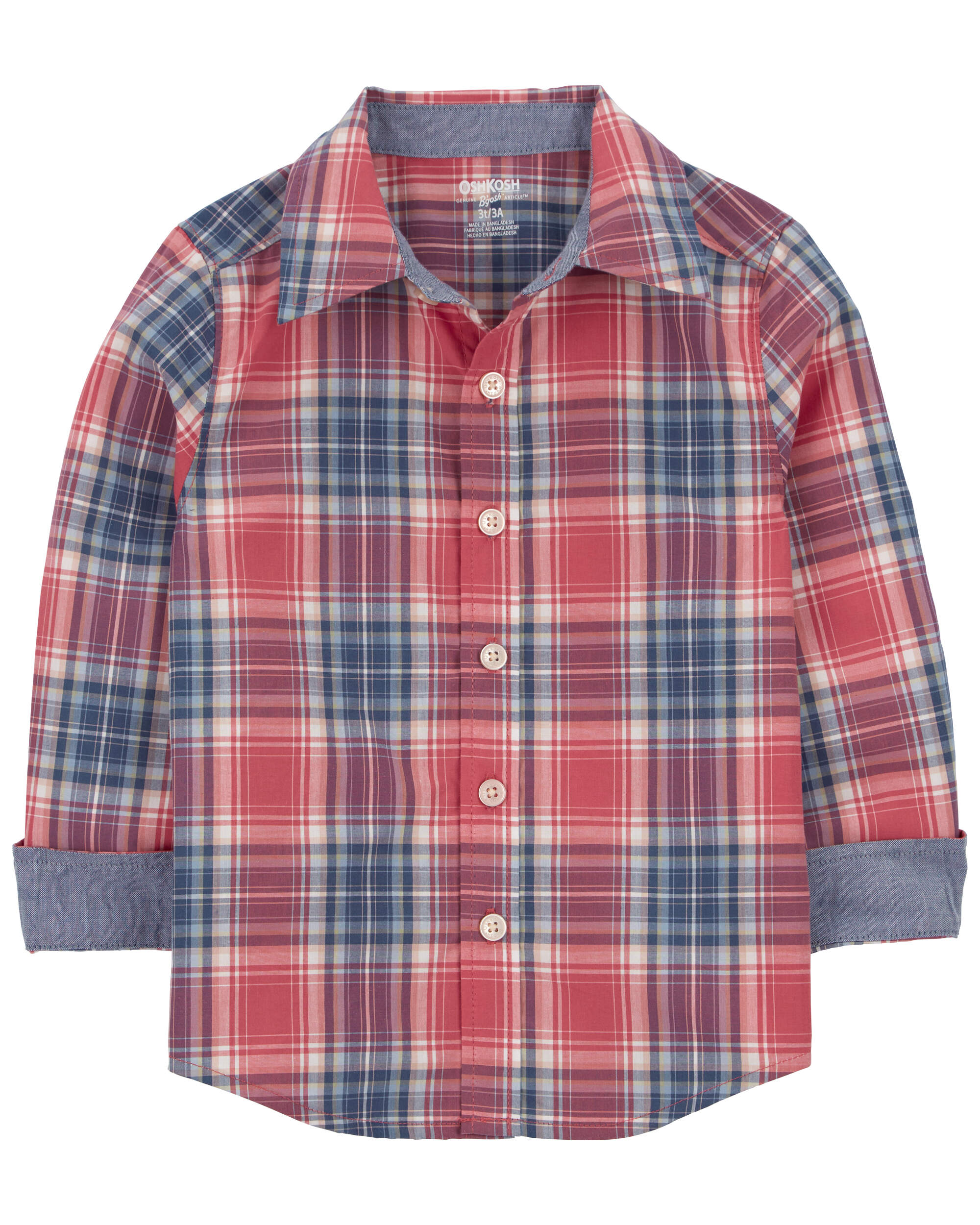 Toddler Plaid Button-Front Shirt