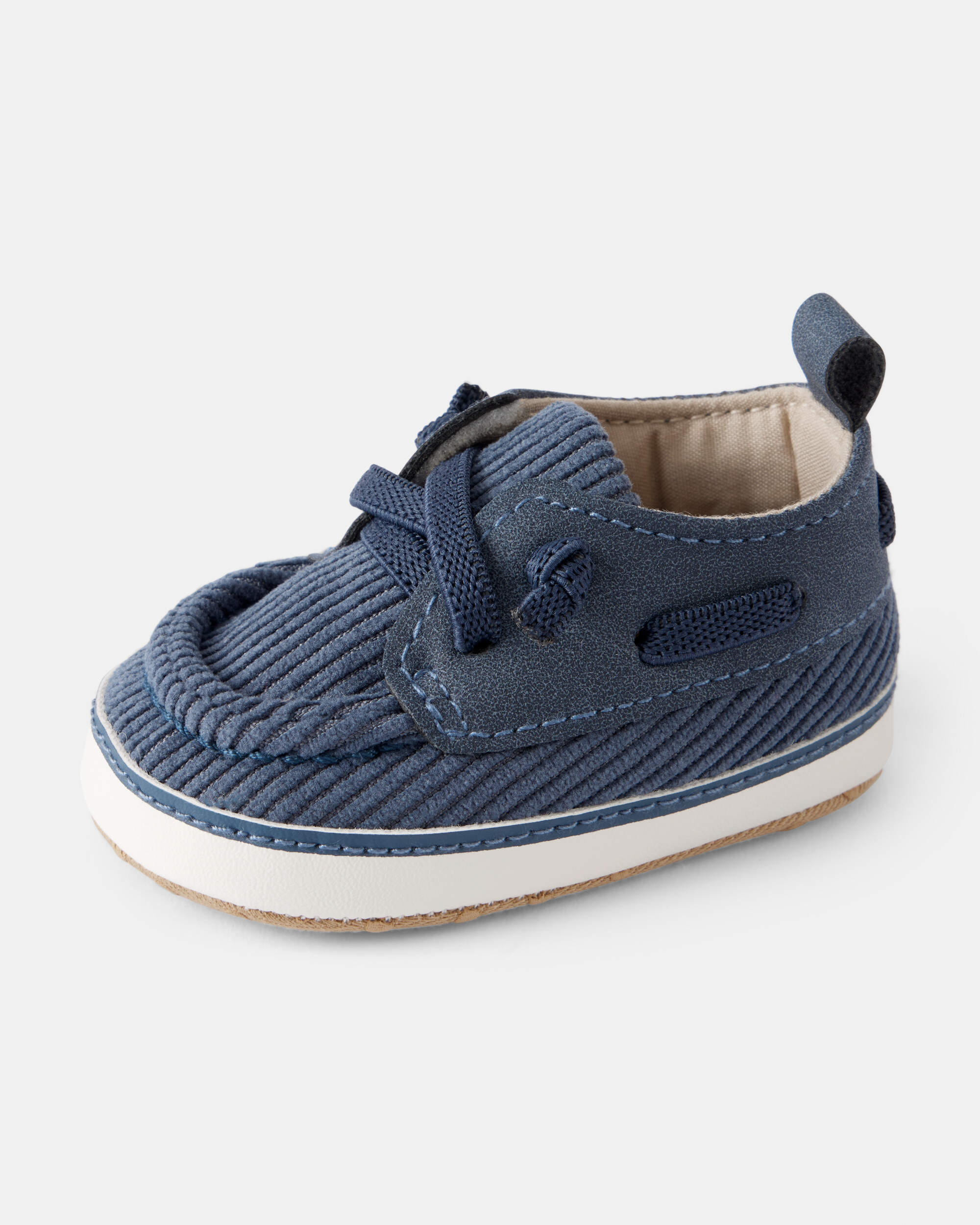 Baby Boy Corduroy Boat Shoes - Blue