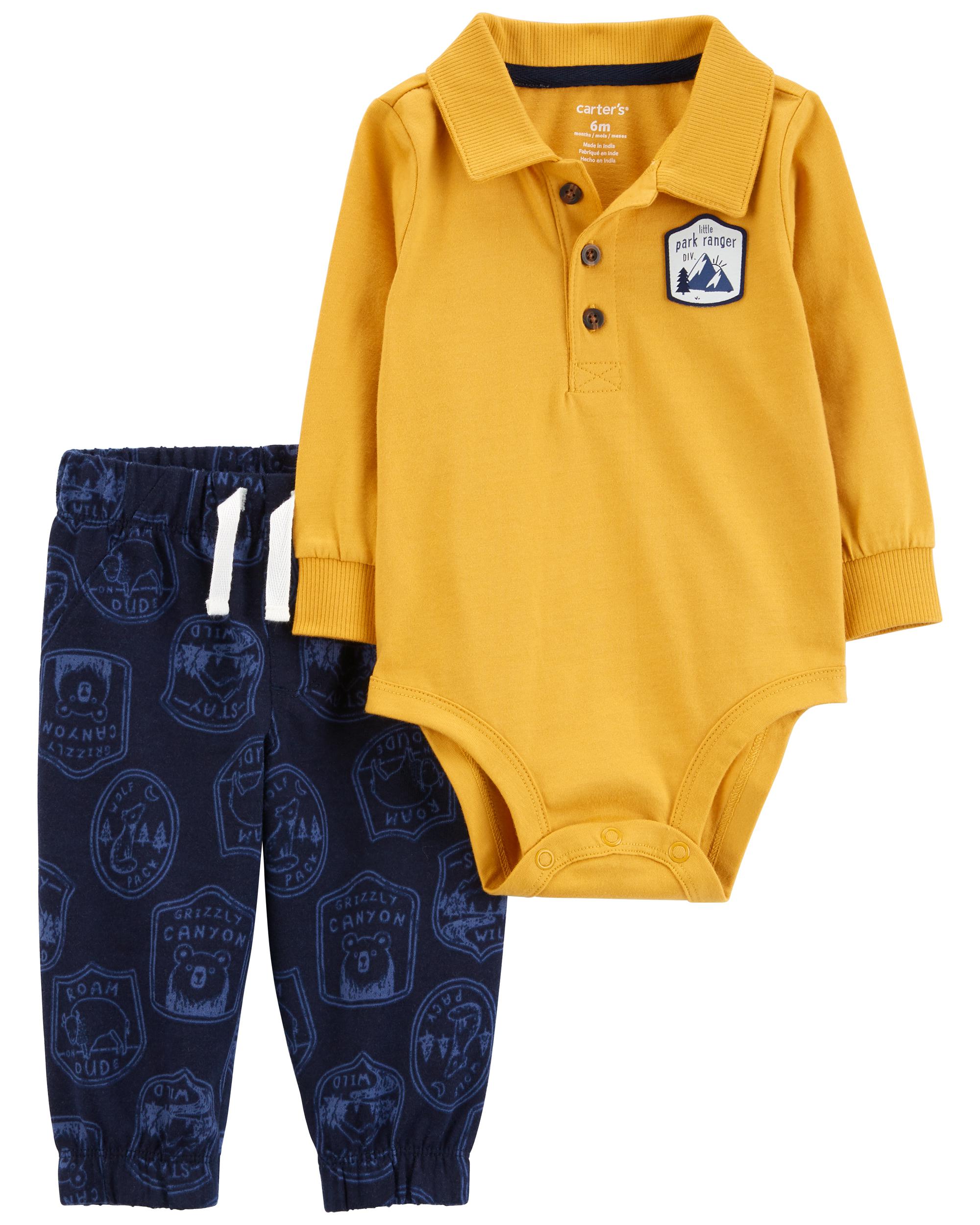 Baby 2-Piece Polo Bodysuit Pant Set
