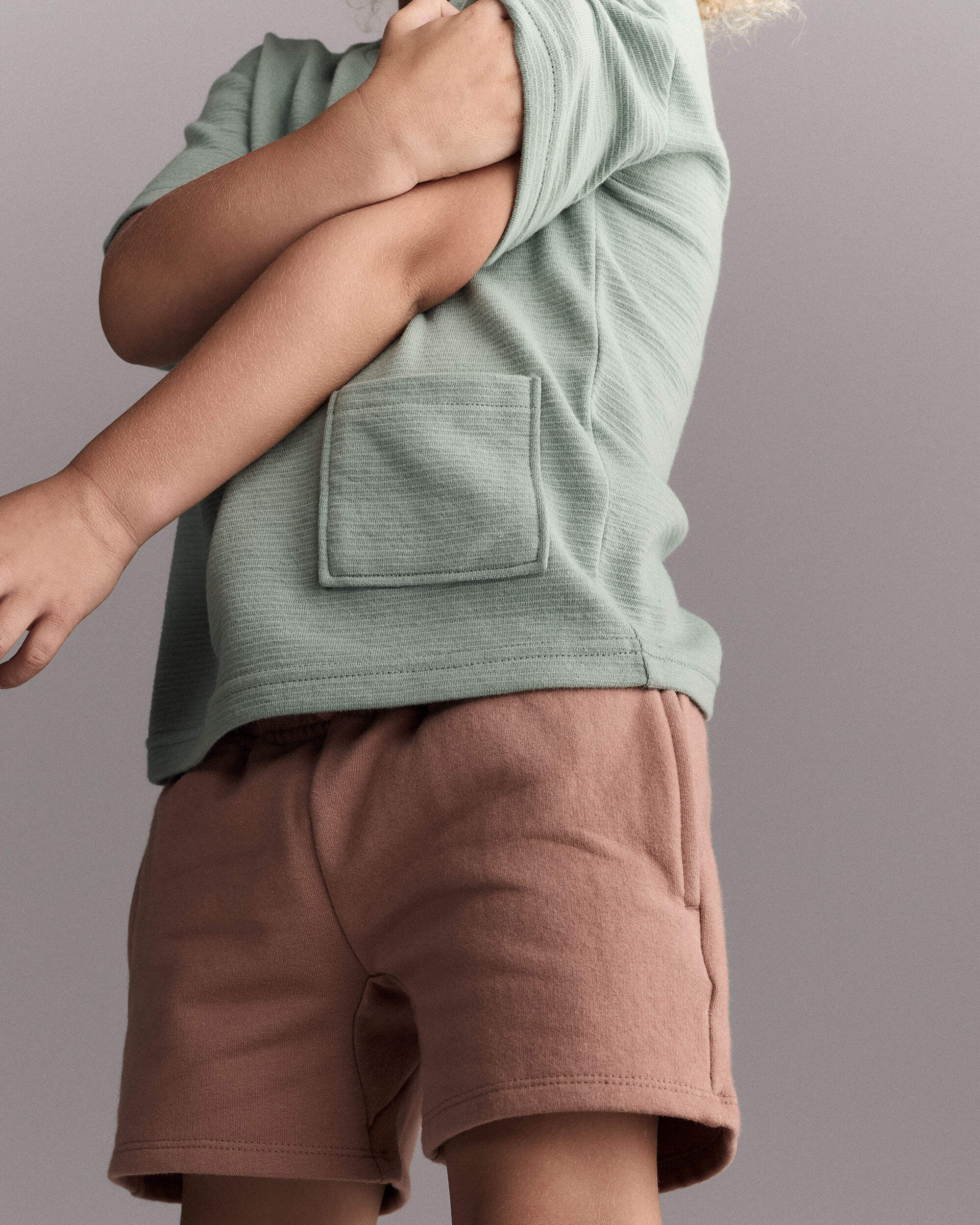 Toddler Boy Button-Front Tee with Pocket - Sage