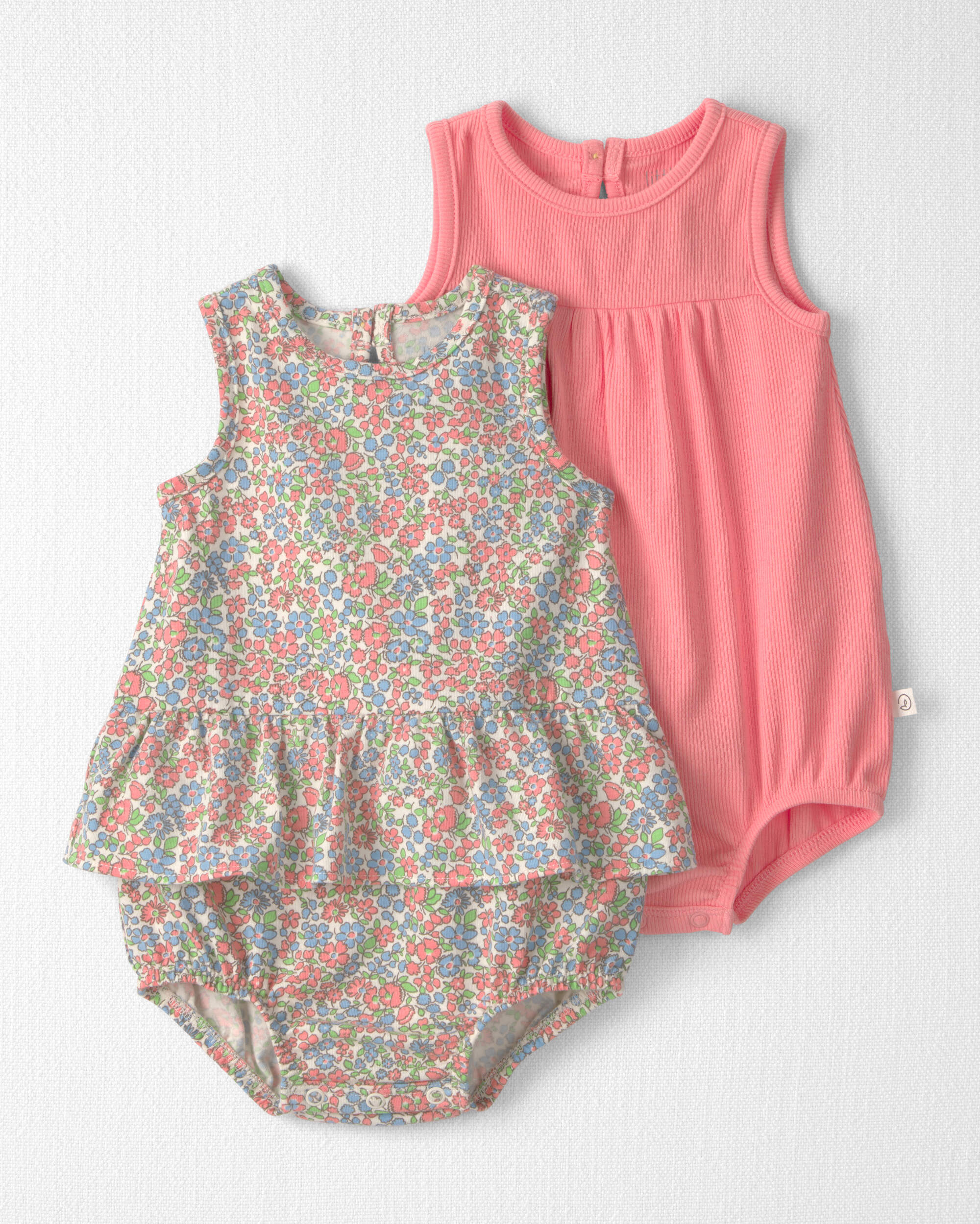 Baby Girl 2-Pack Organic Cotton Bubble Spring Floral