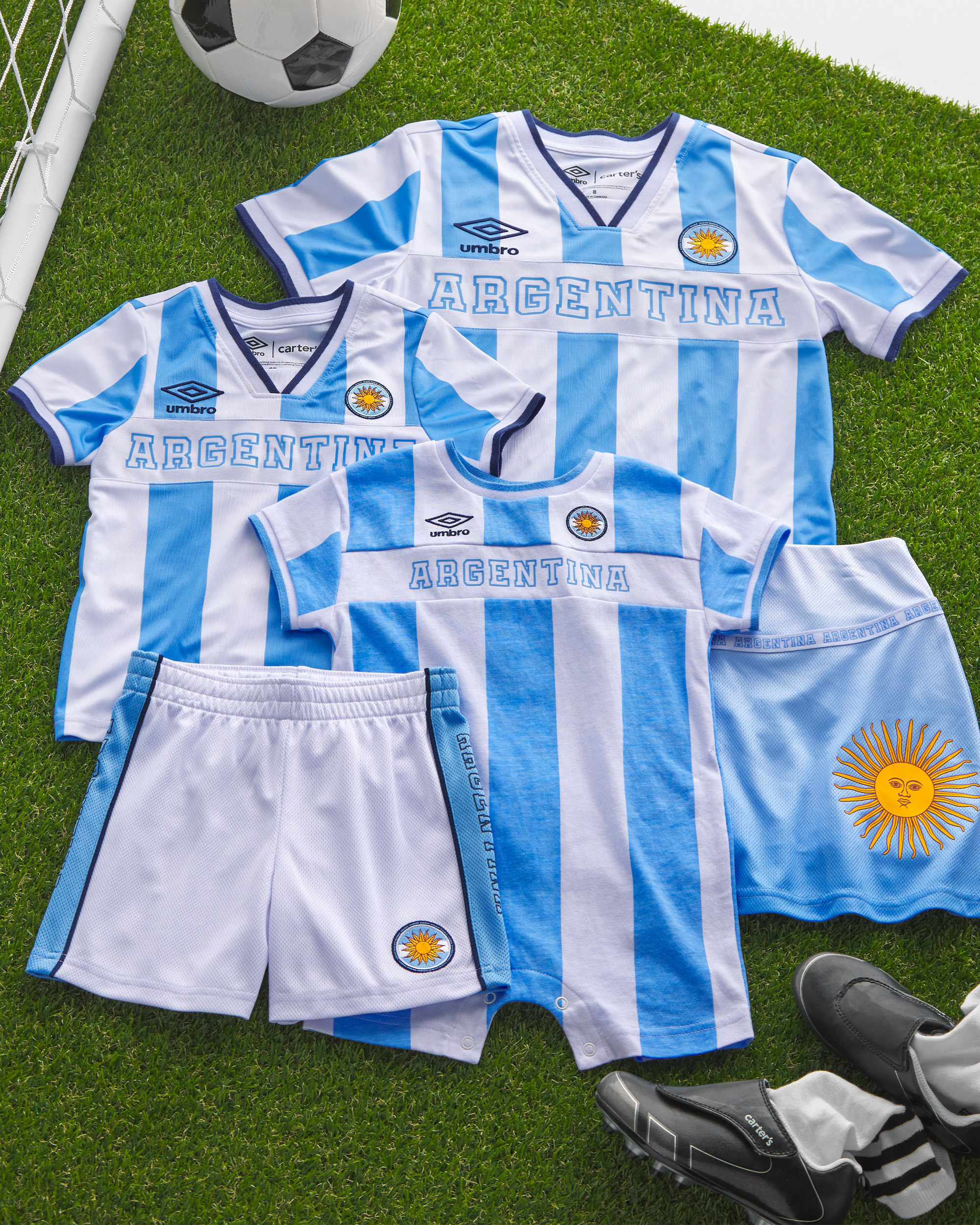 Toddler Girl Umbro Argentina Active Skort - Light Blue/White