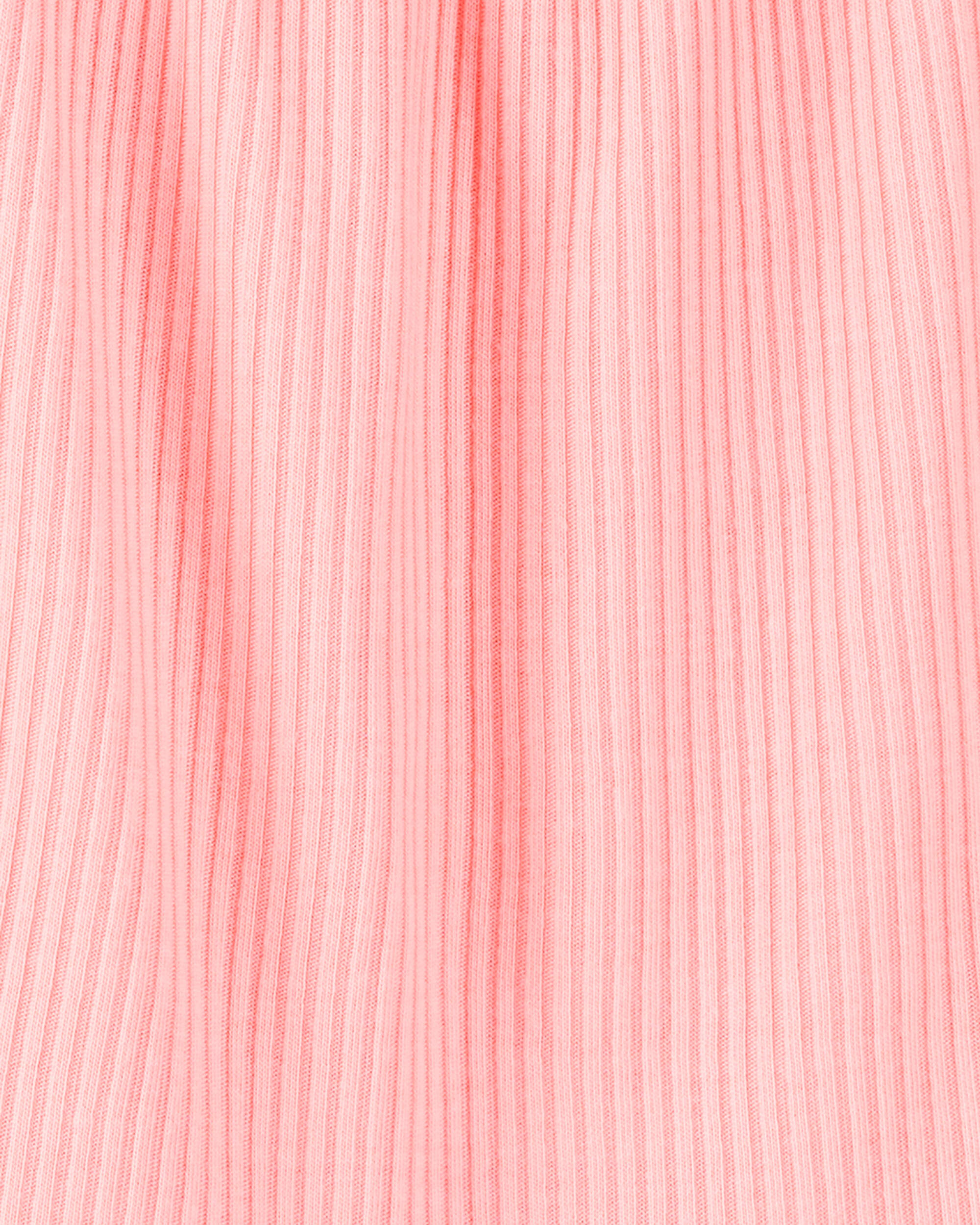 Girls Solid Loose Fit 2-Piece Pyjamas - Coral
