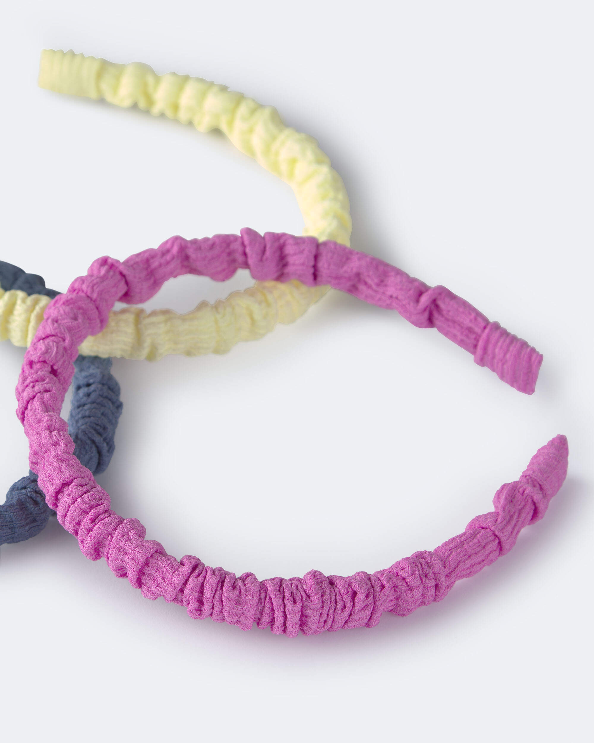 Toddler Girl 3-Pack Headbands - Dark Grey/Yellow/Purple, , hi-res