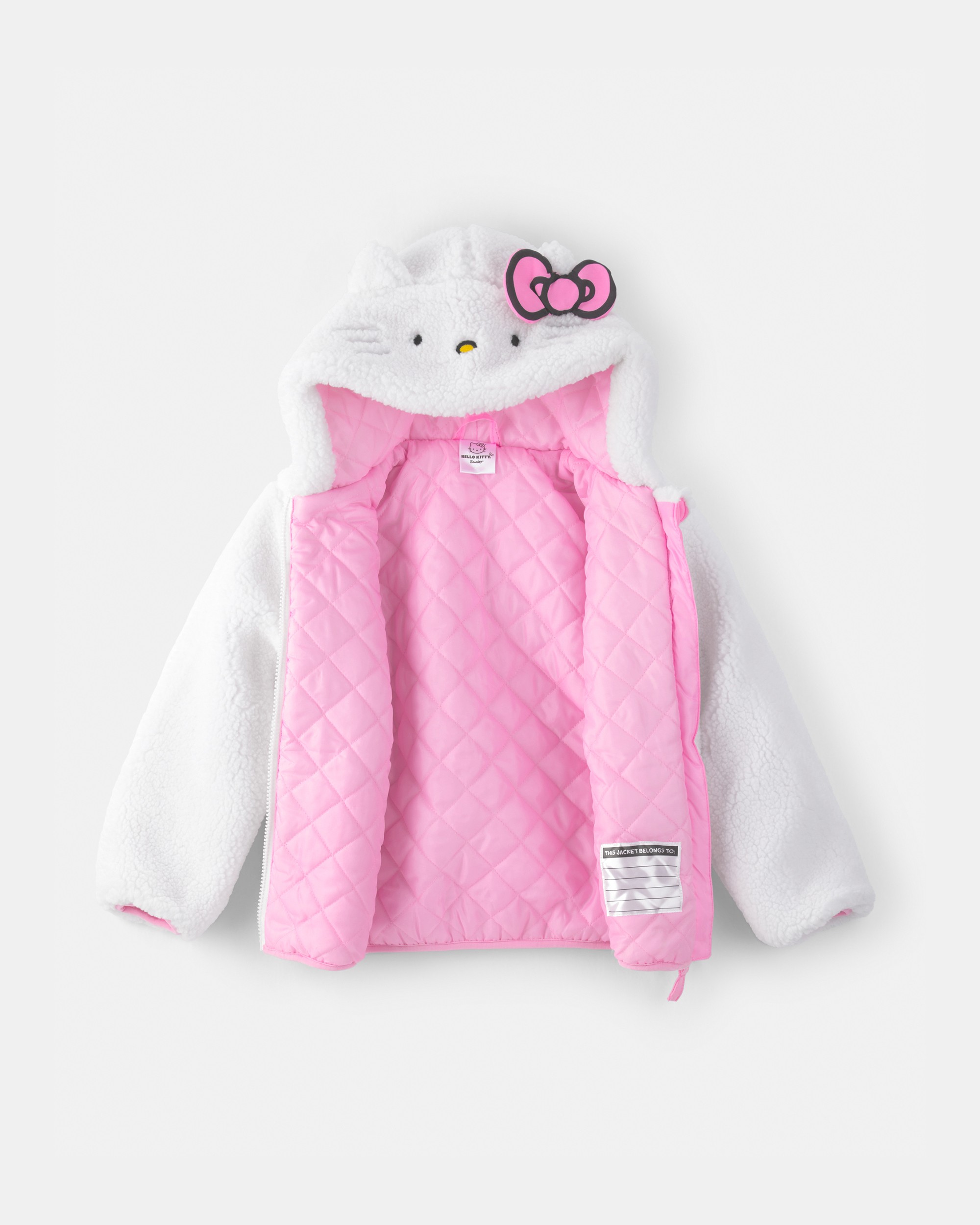 Girls Hello Kitty Bomber Fashion Jacket - White