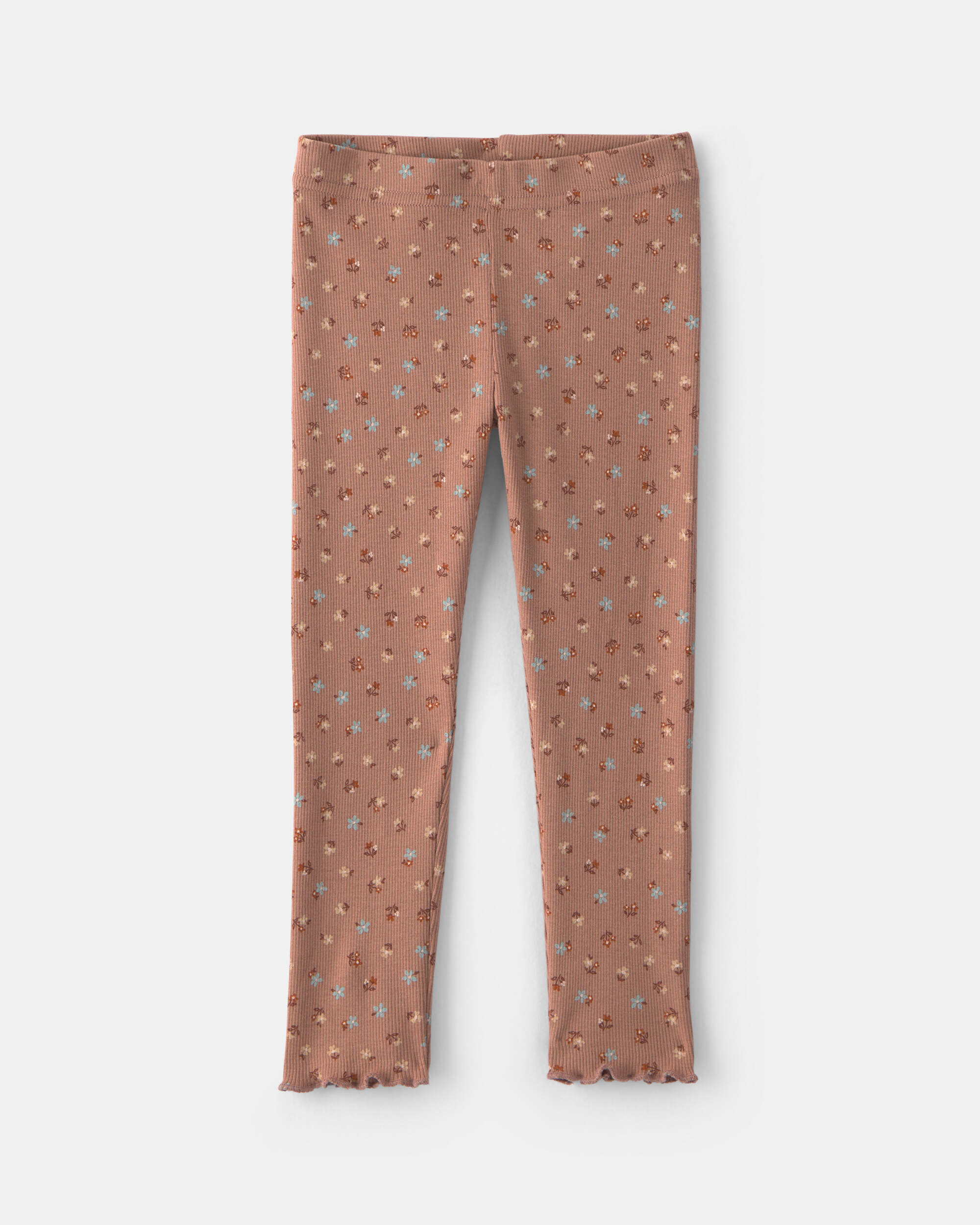 Baby Girl 2-Piece Floral Fleece Sweatshirt & Pant Set - Brown