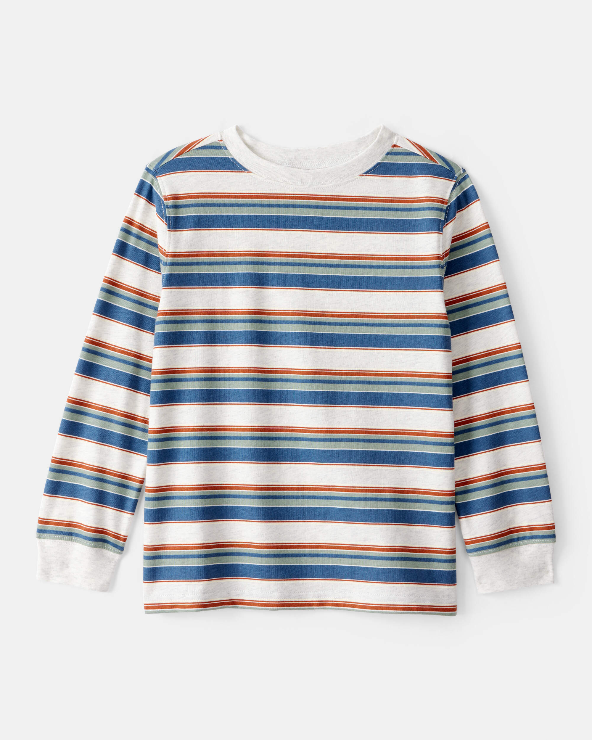 Boys Striped Long-Sleeve Tee - Grey