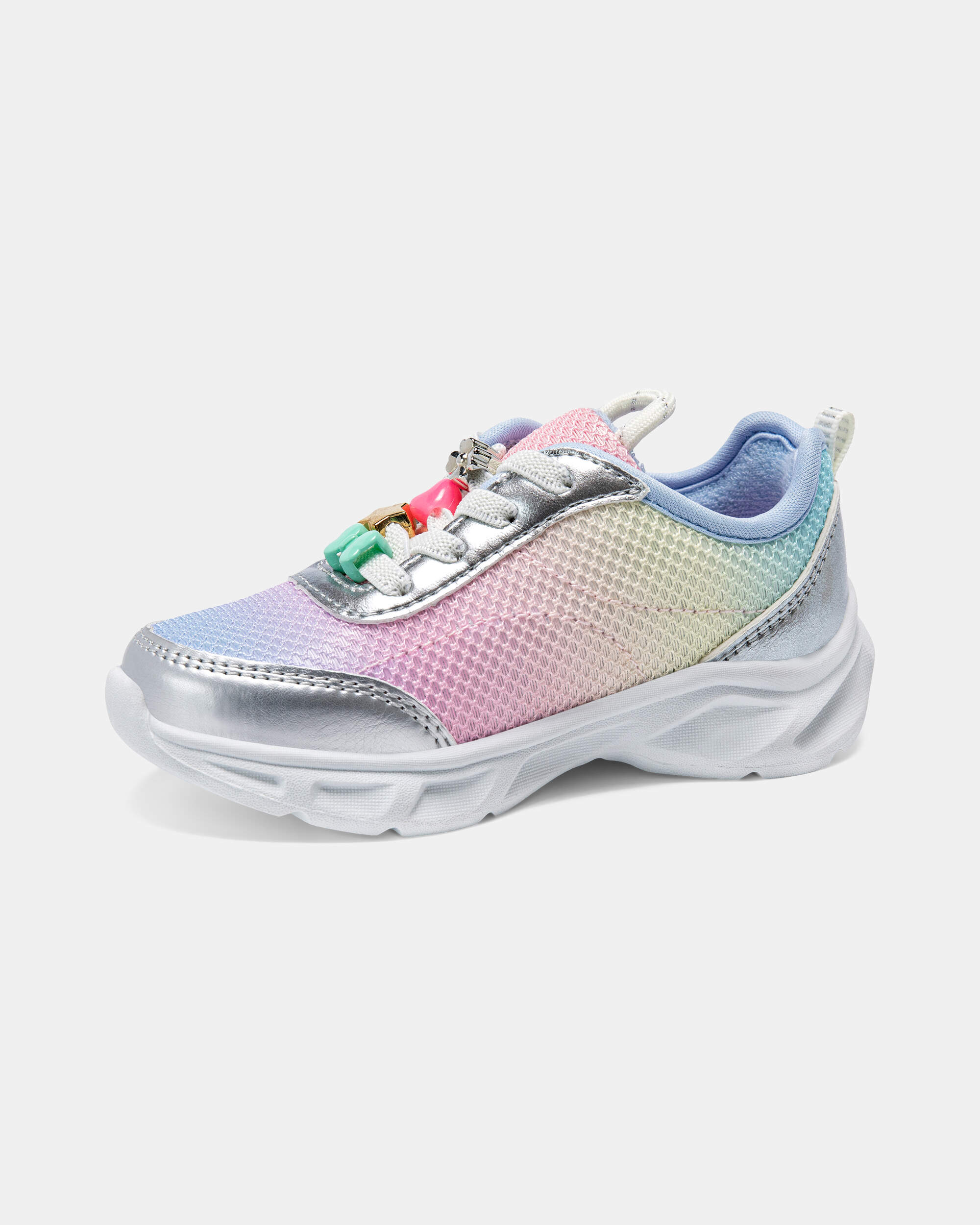 Toddler Girl Metallic Sneakers  - Silver