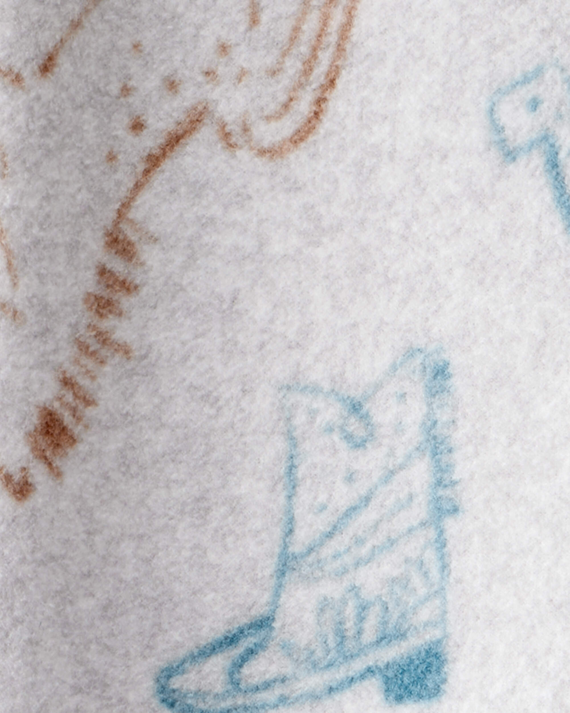 Baby Boy Western Cowboy Print Loose Fit Long-Sleeve Sleeper - Grey