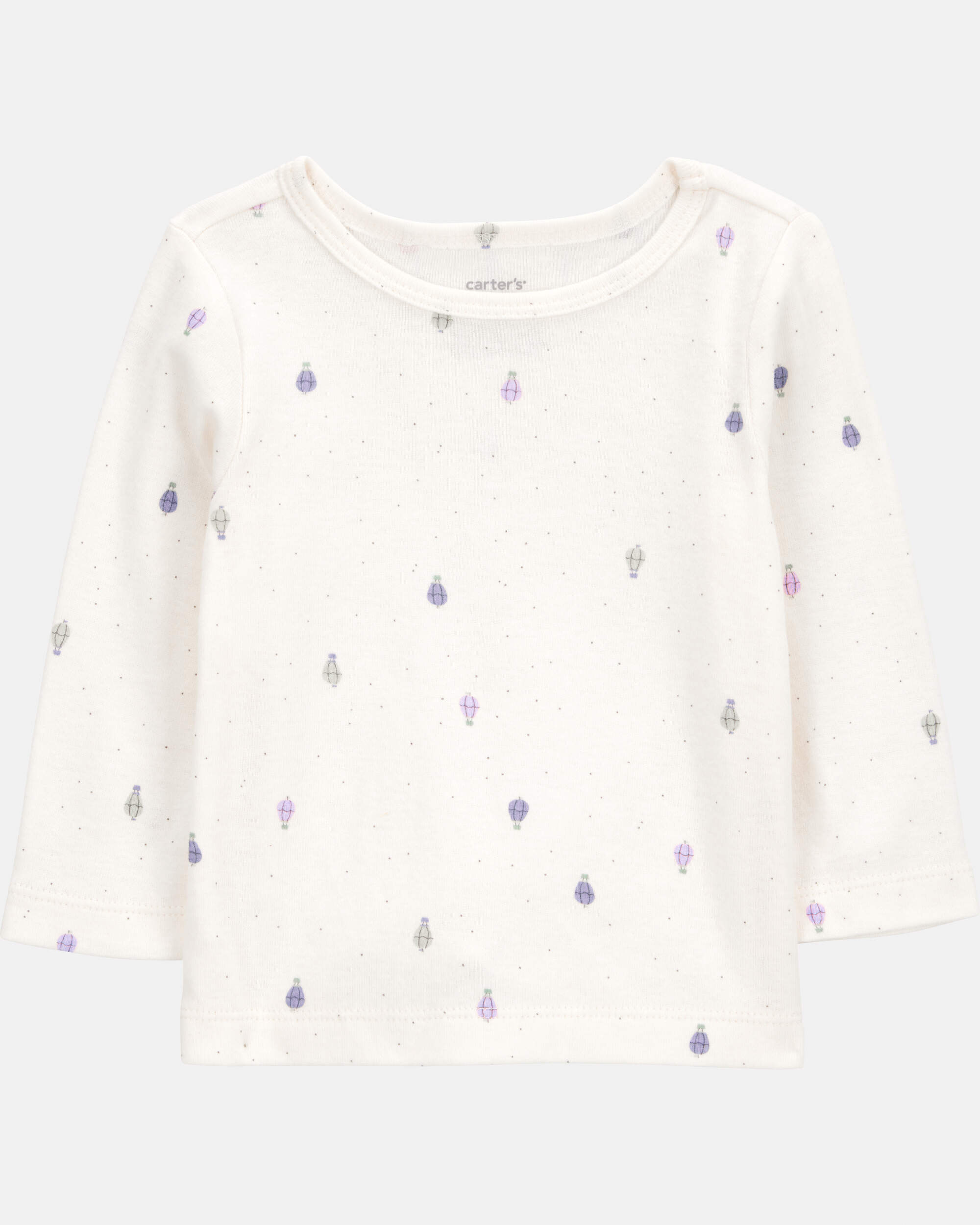 Baby Girl 2-Piece Long-Sleeve Tee & Coverall Set
