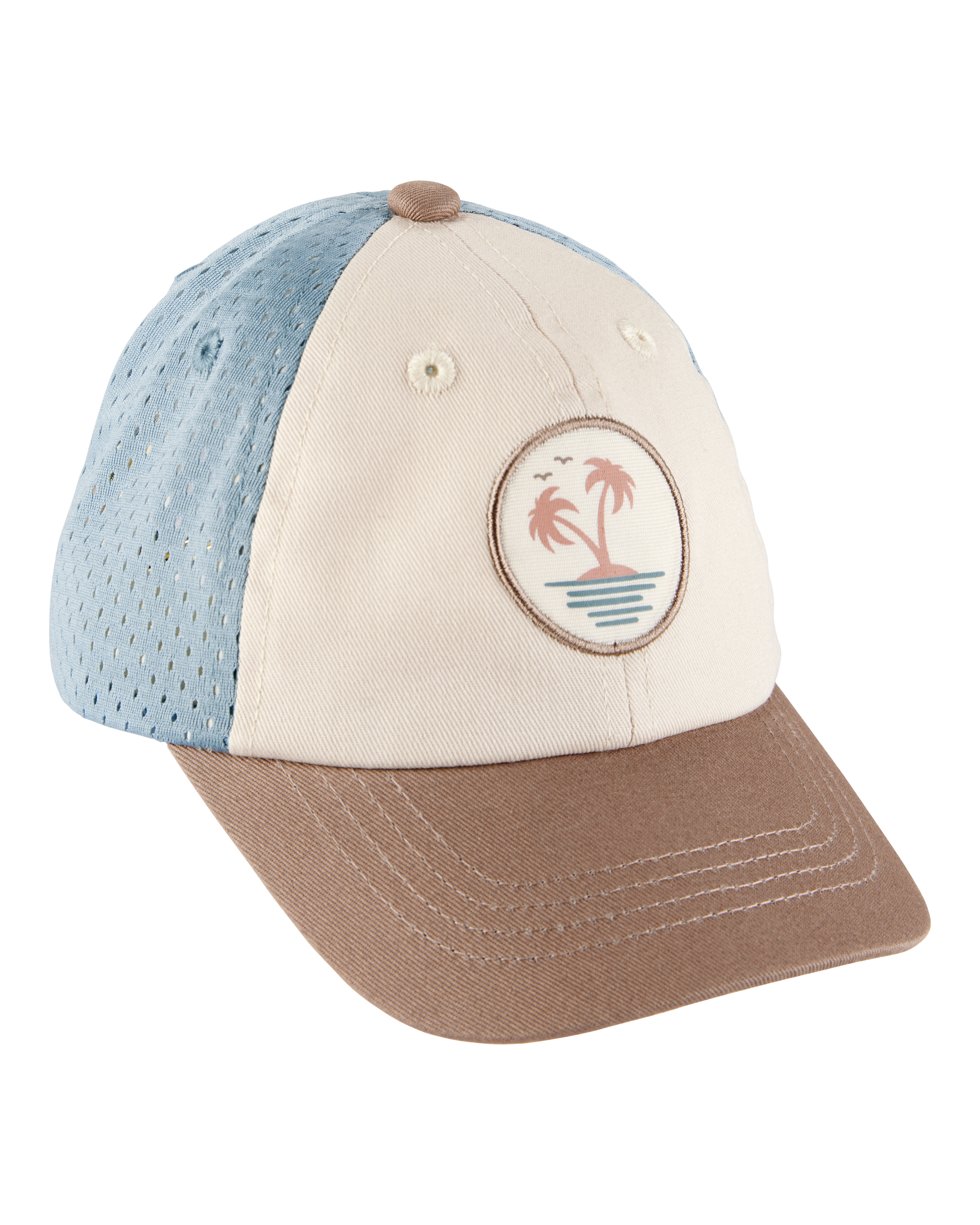 Baby Palm Tree Colorblock Baseball Hat - Tan