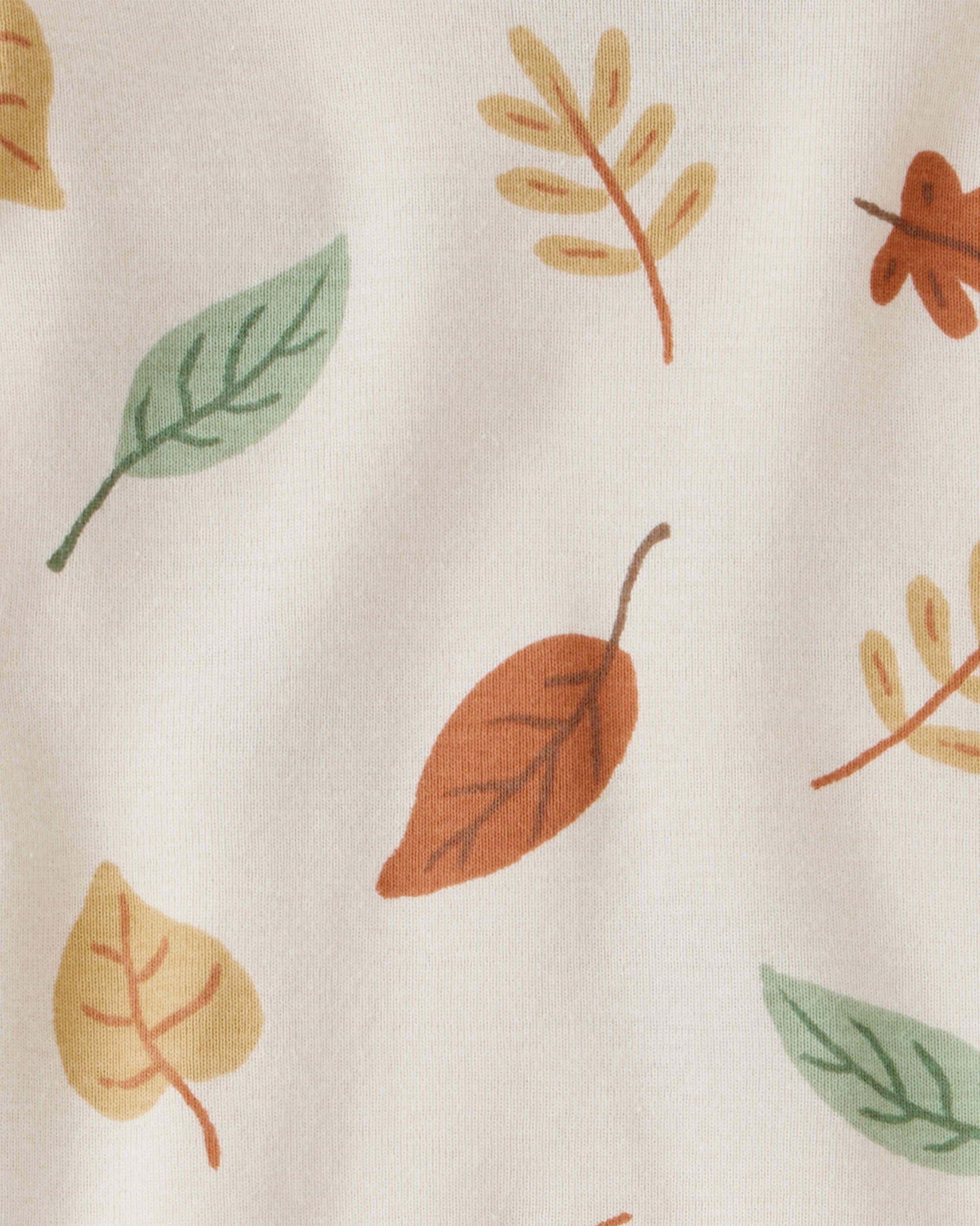 Baby Organic Cotton Pyjamas Autumn Leaves Print