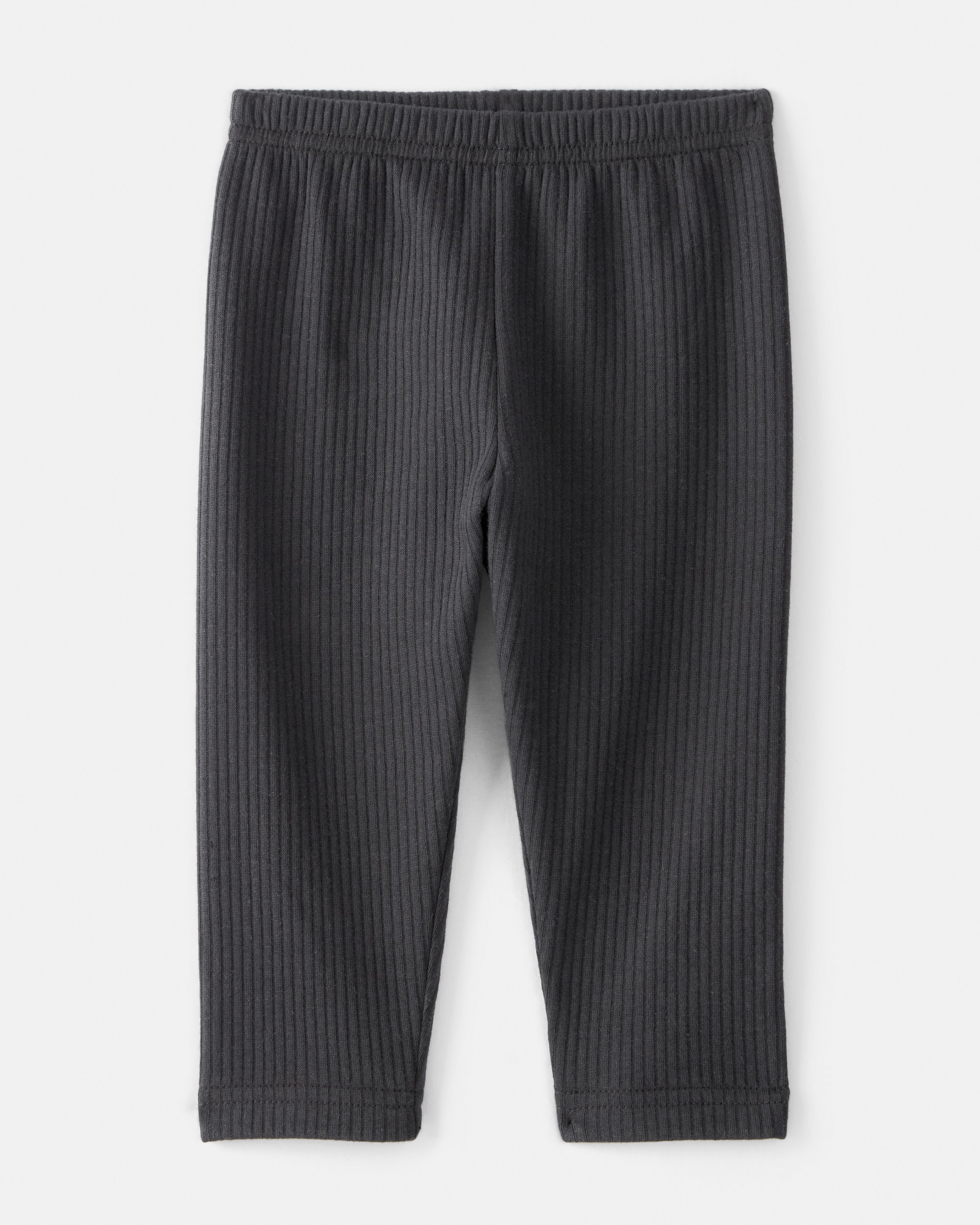 Baby Girl Pull-On Stretch Cozy Leggings - Black