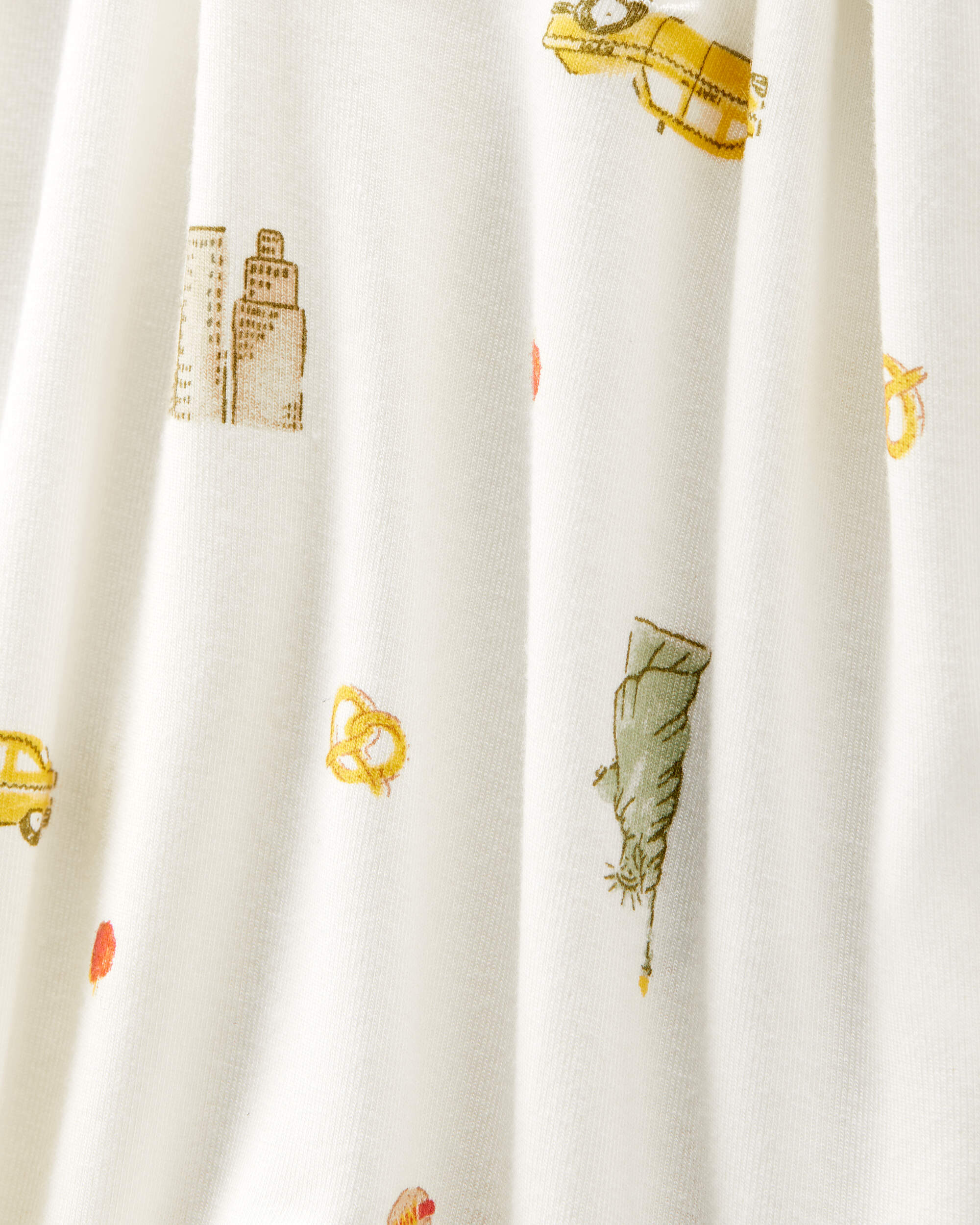 Baby New York City Print 2-Way Zip PurelySoft Sleeper Pyjamas - Ivory