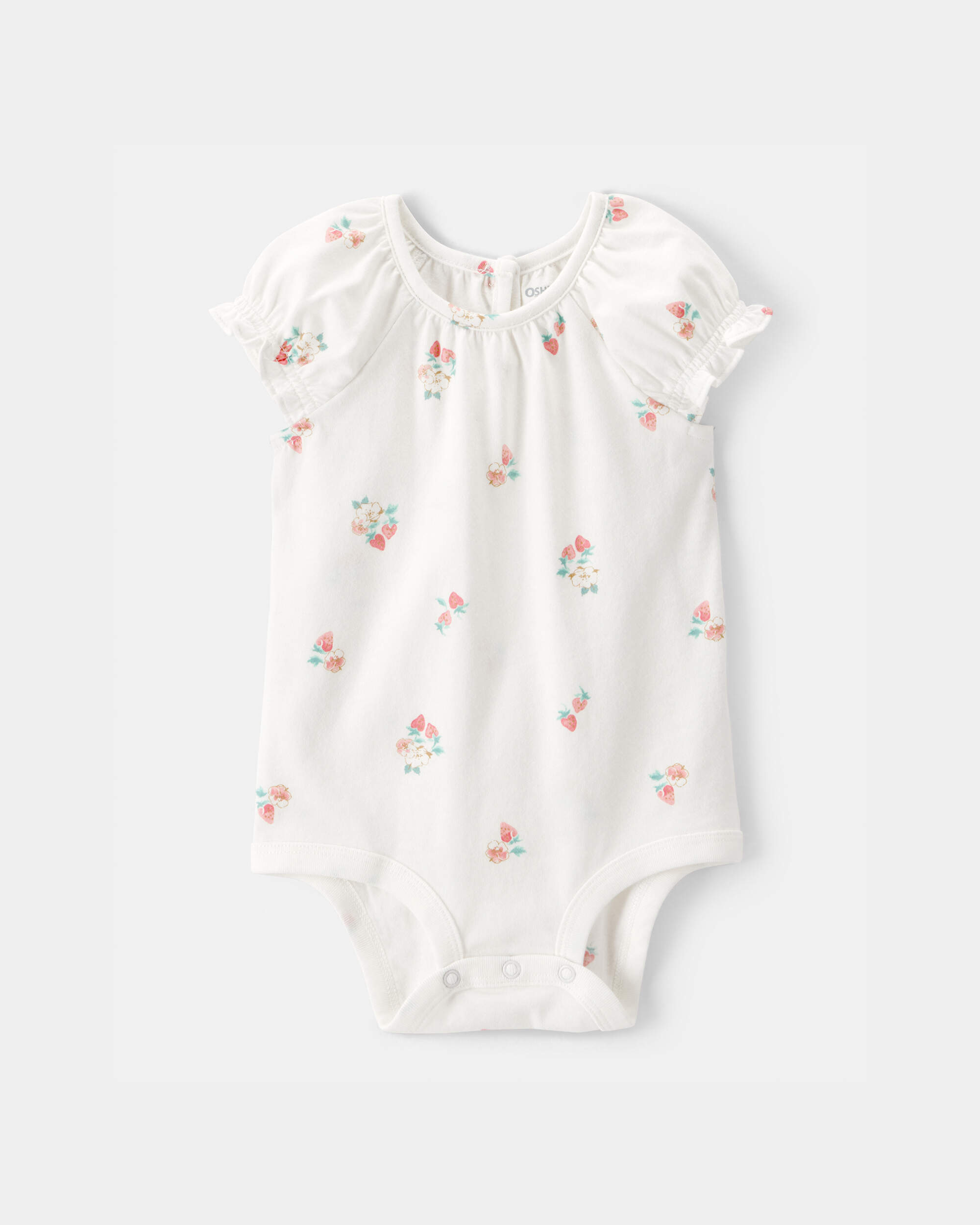 Baby Girl Strawberry Bodysuit - White | Carter's Oshkosh Canada