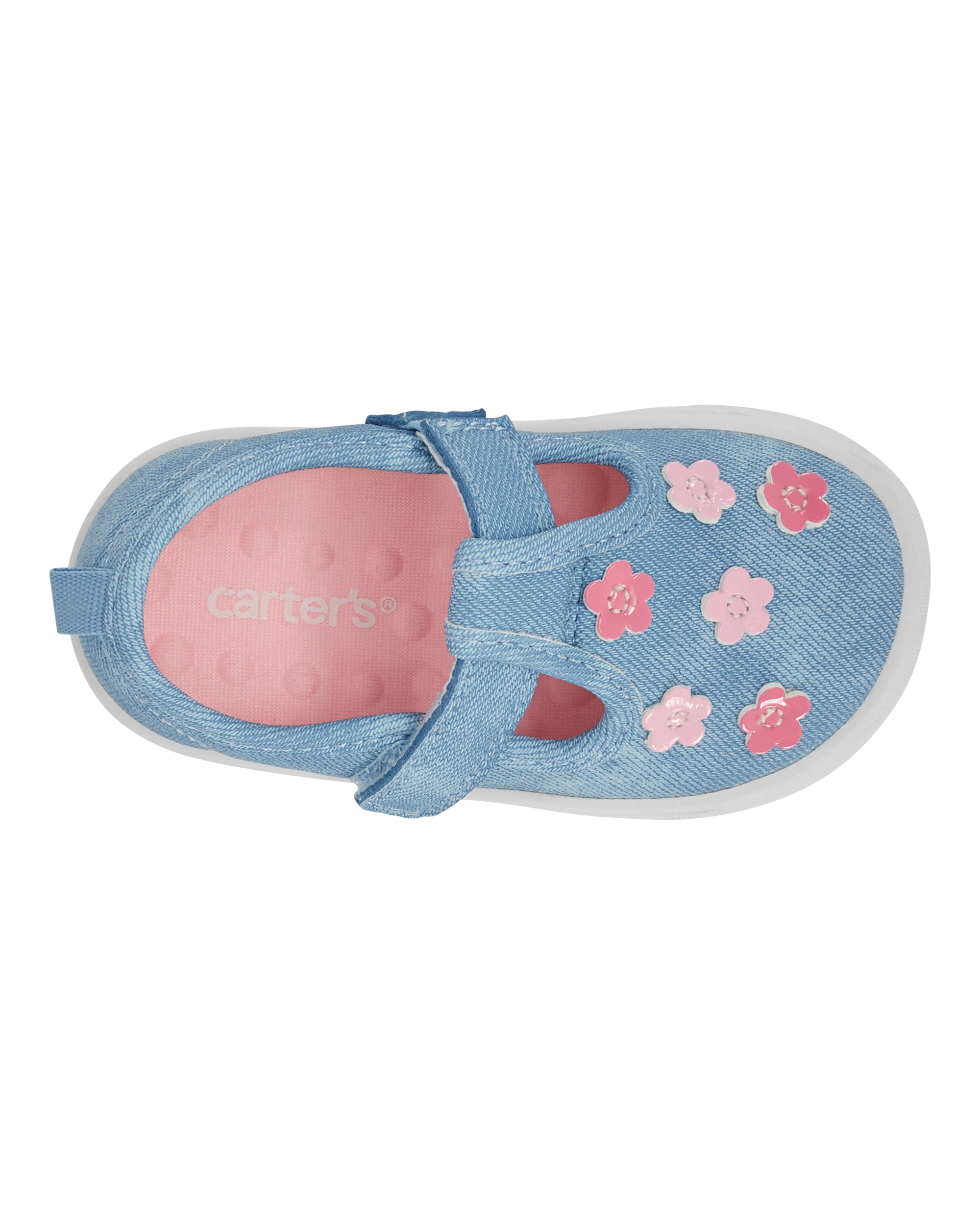 Baby Every Step® First Walker Floral Denim Sneakers - Blue