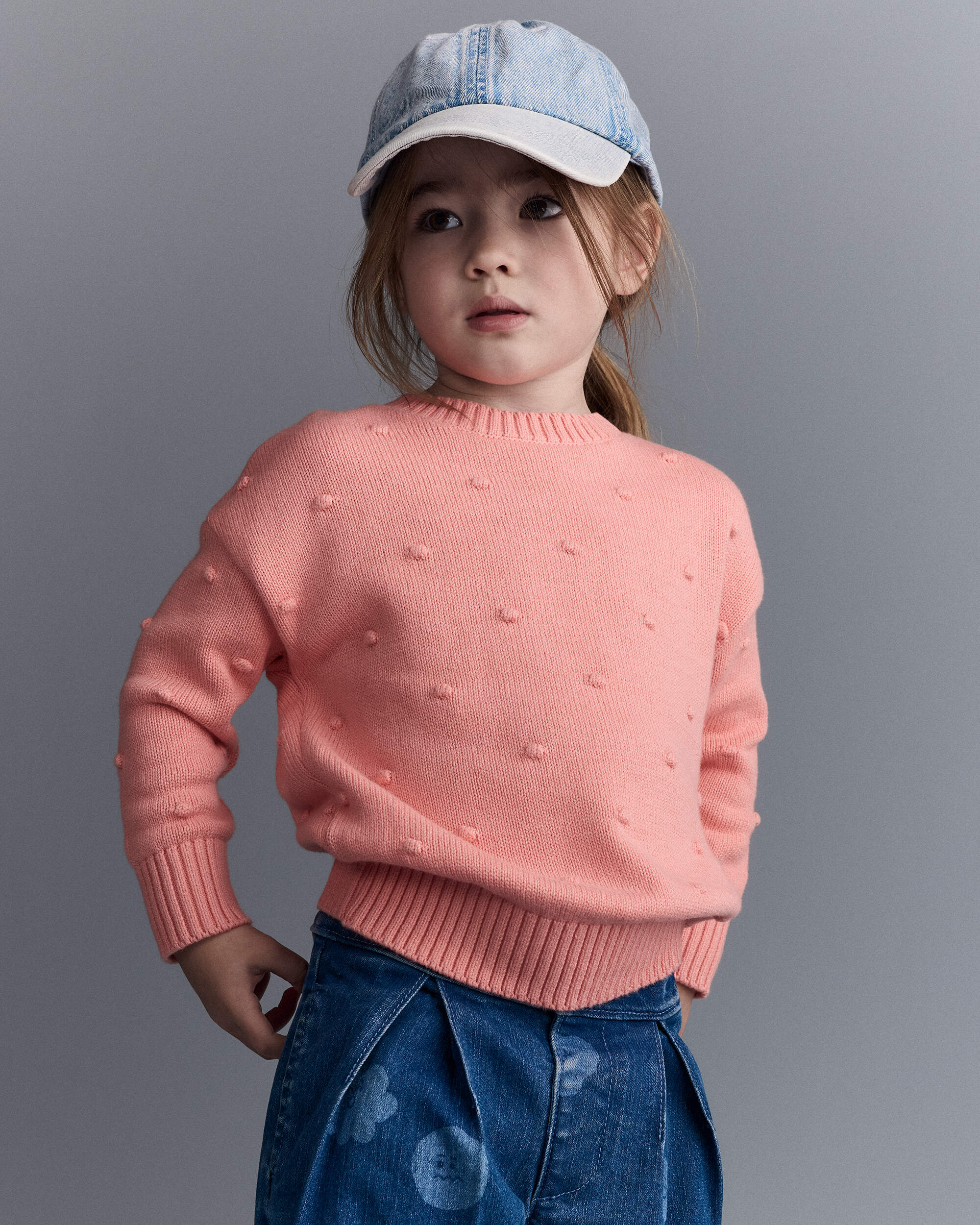 Toddler Girl Popcorn Sweater