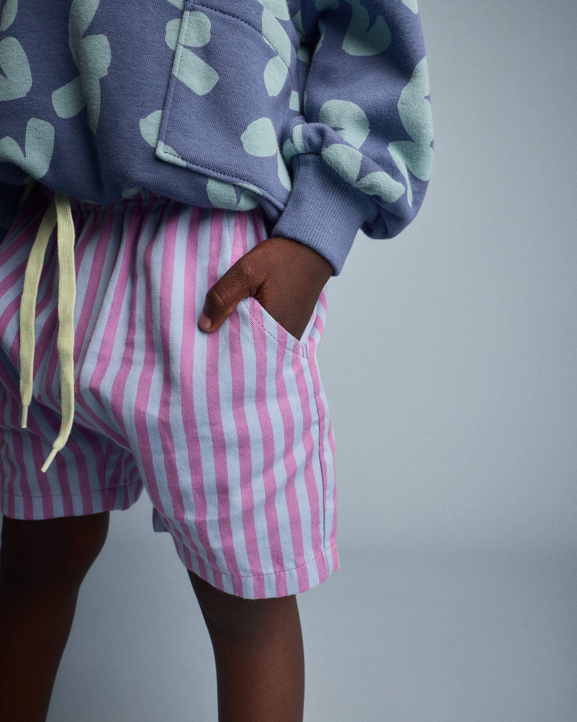 Toddler Boy Playground Shorts Stripes - Blue/Purple