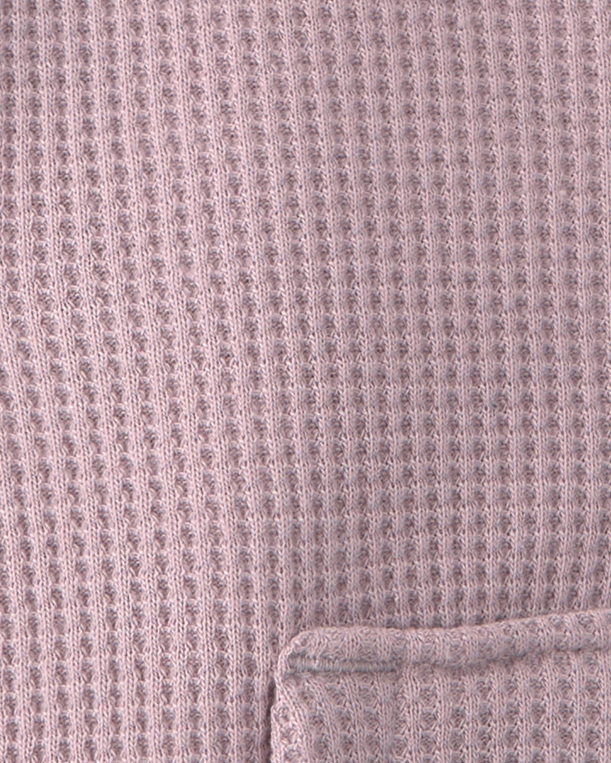 Baby Girl Recycled Teddy Fleece Waffle Knit Hooded Jacket Made with Organic Cotton