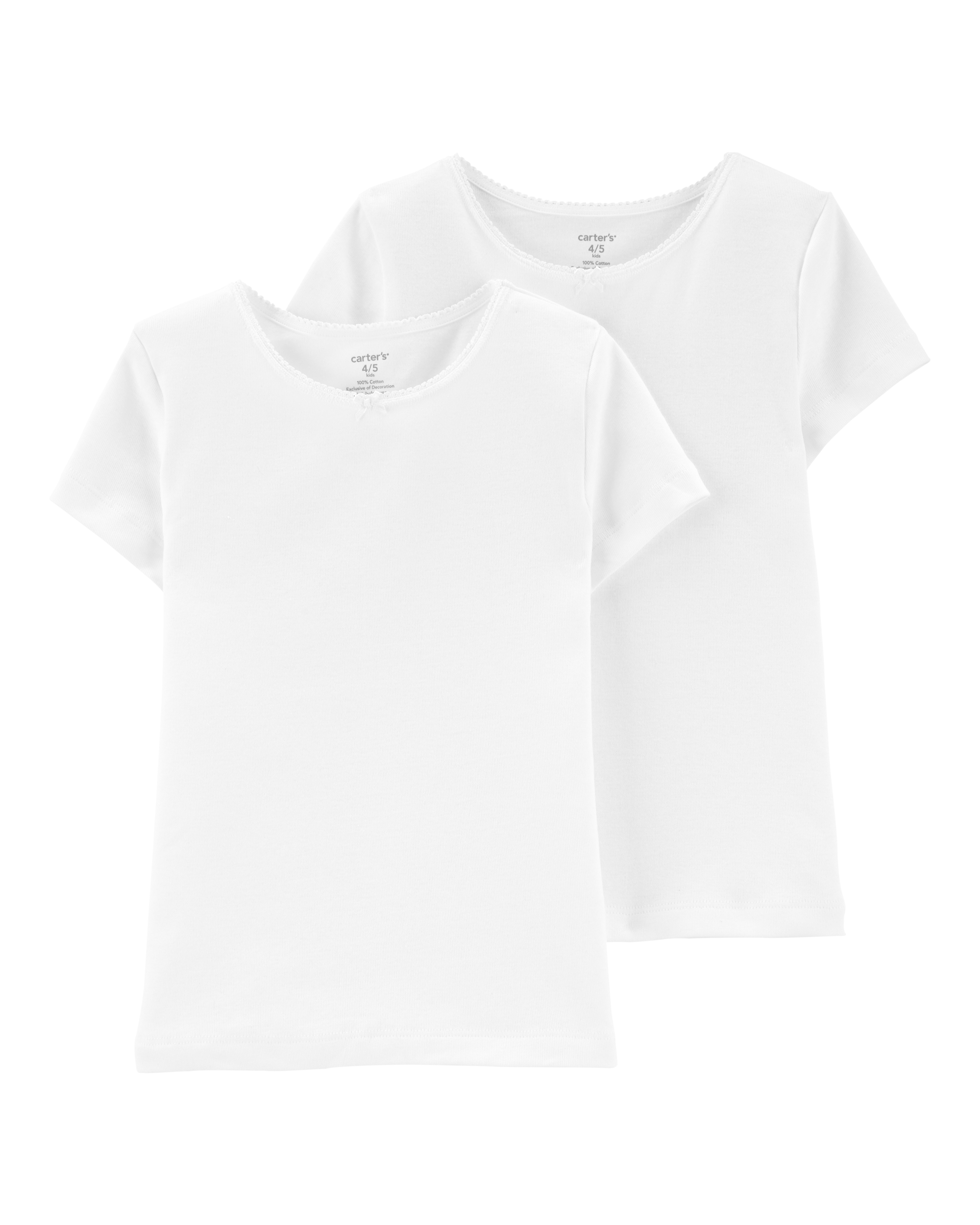 Girls 2-Pack Cotton Undershirts