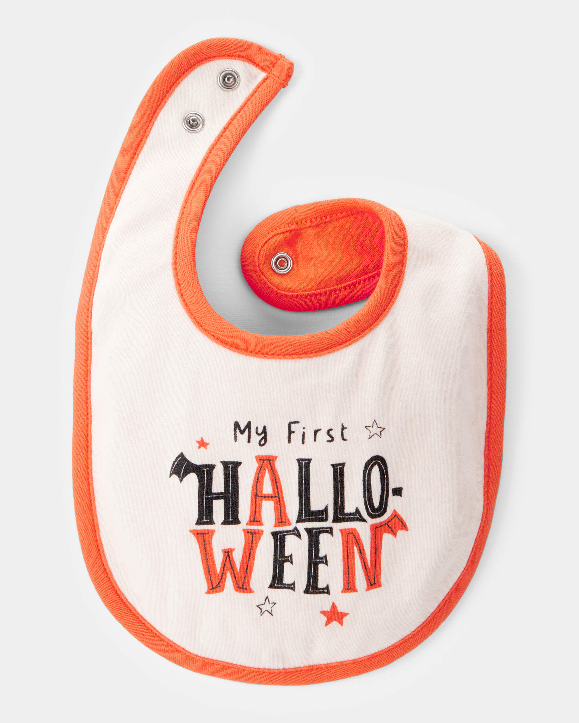 Baby My First Halloween Teething Bib - Orange/White