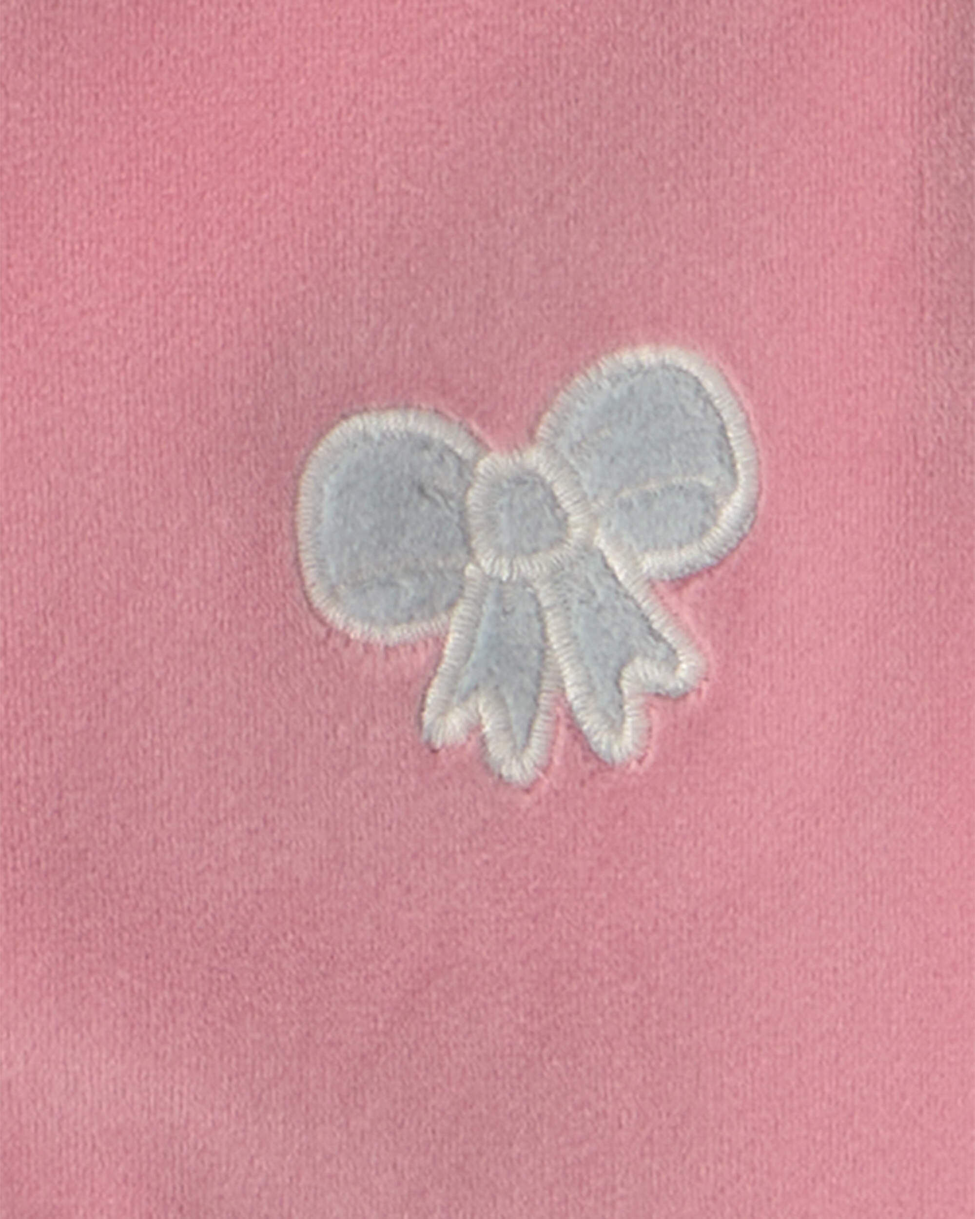 Toddler Girl 1-Piece Icon DreamPlush Snug Fit Footed Pyjama - Pink