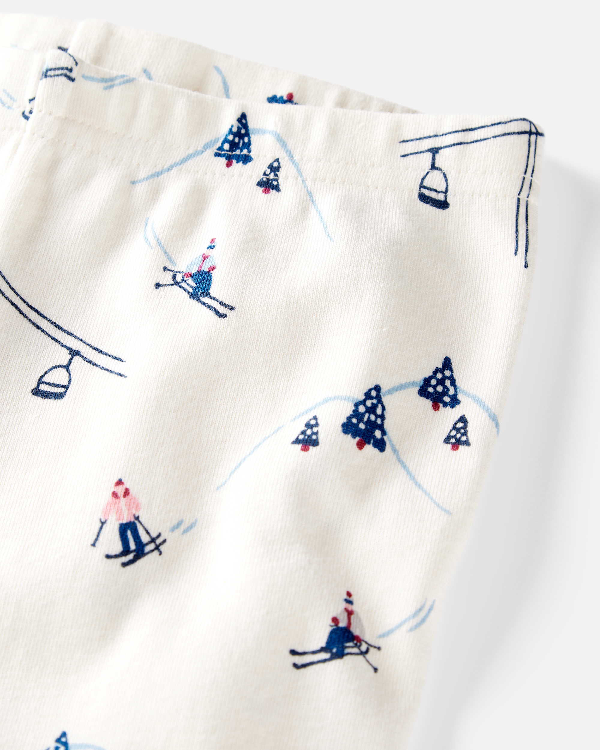 Kid Organic Cotton Pyjamas Snowy Slopes Print