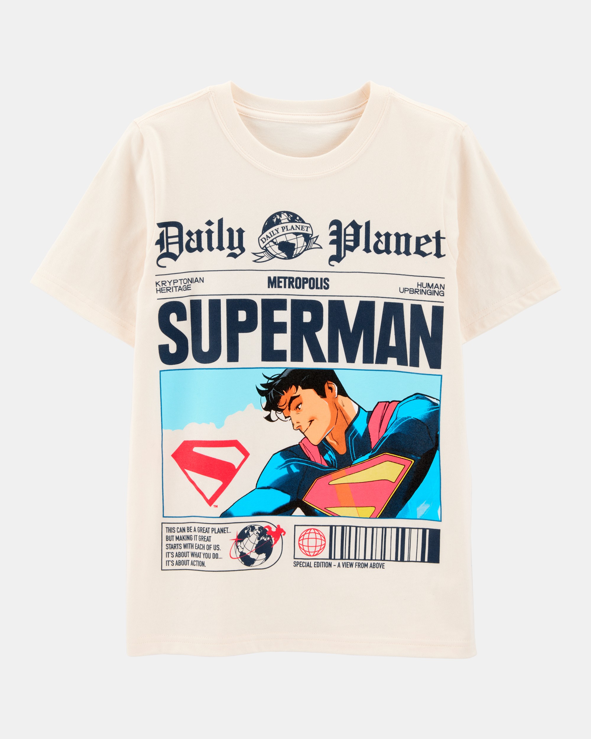 Boys Super-Man Newspaper Tee