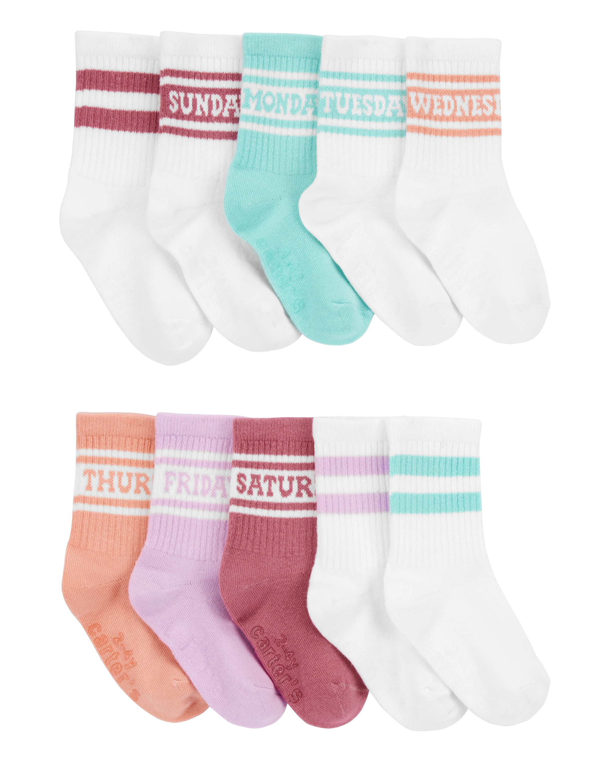 Toddler 10-Pack Weekdays Crew Socks