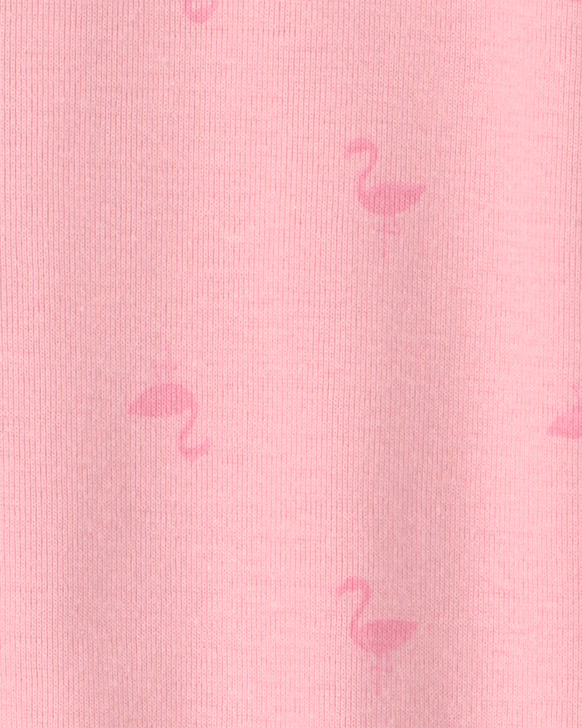 Toddler Girl Flamingo 100% Cotton Snug Fit 1-Piece Pyjama - Pink