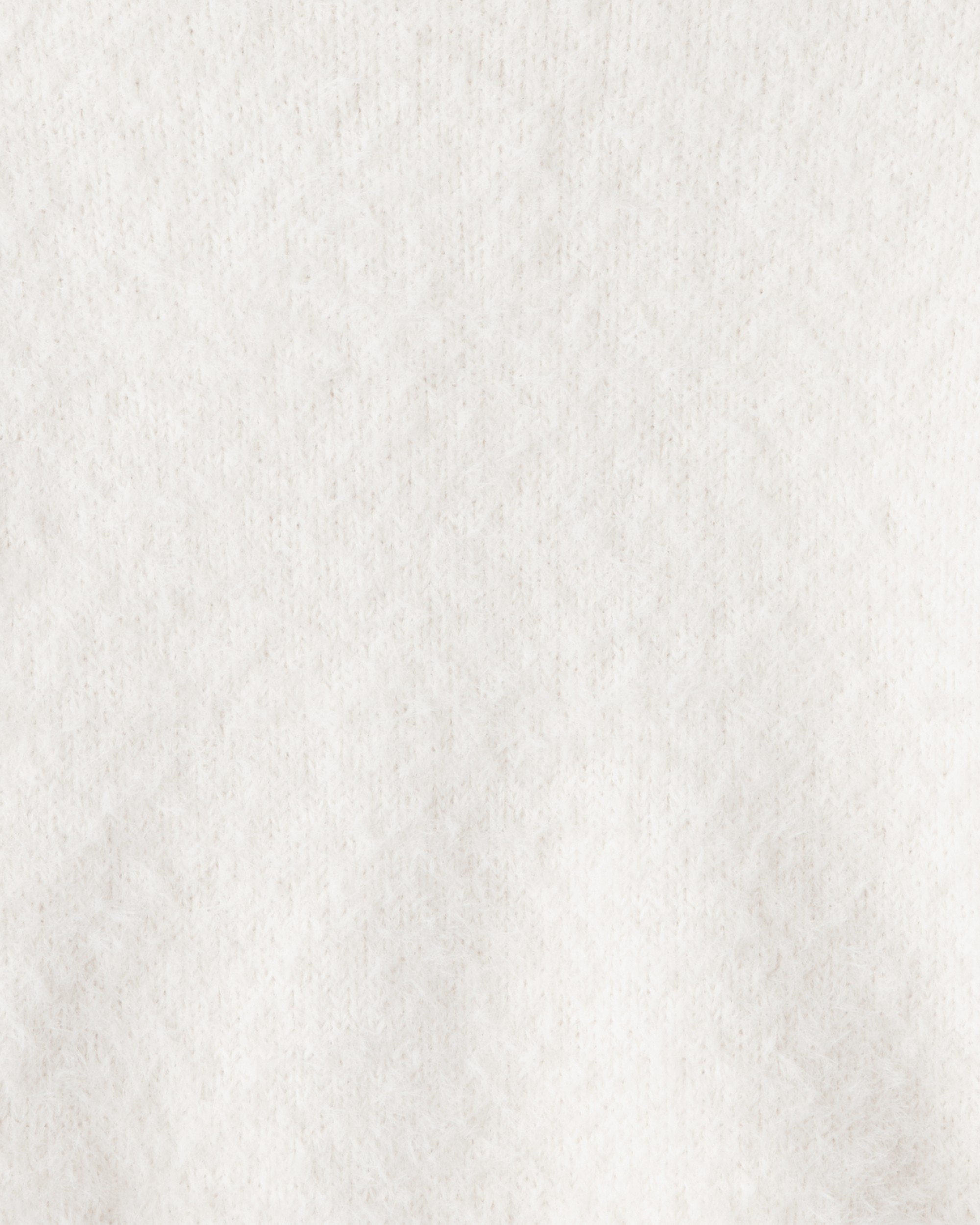 Baby Girl Brushed Sweater - White