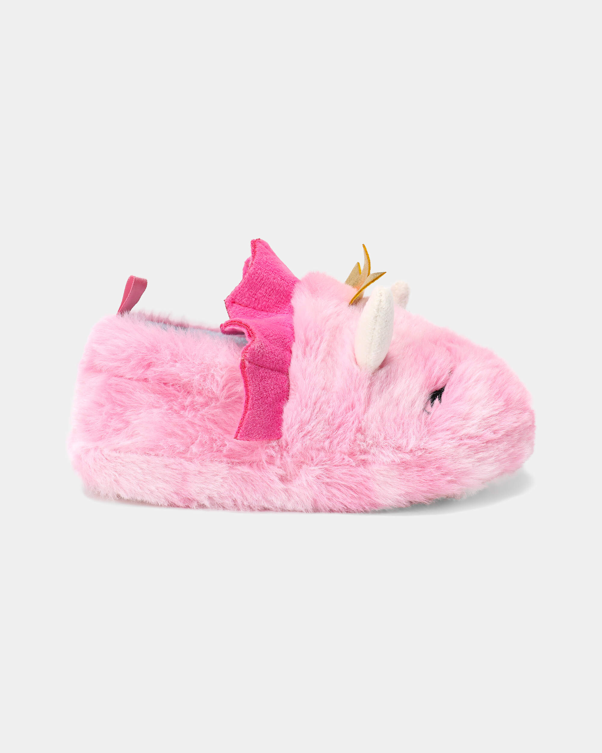 Girls Dragon Slippers - Pink