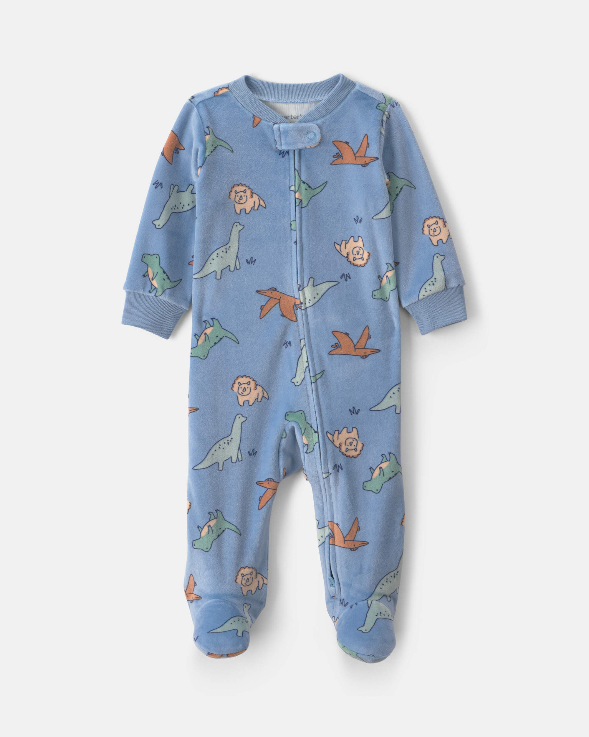 Baby Boy Dinosaur 2-Way Zip Sleeper - Blue