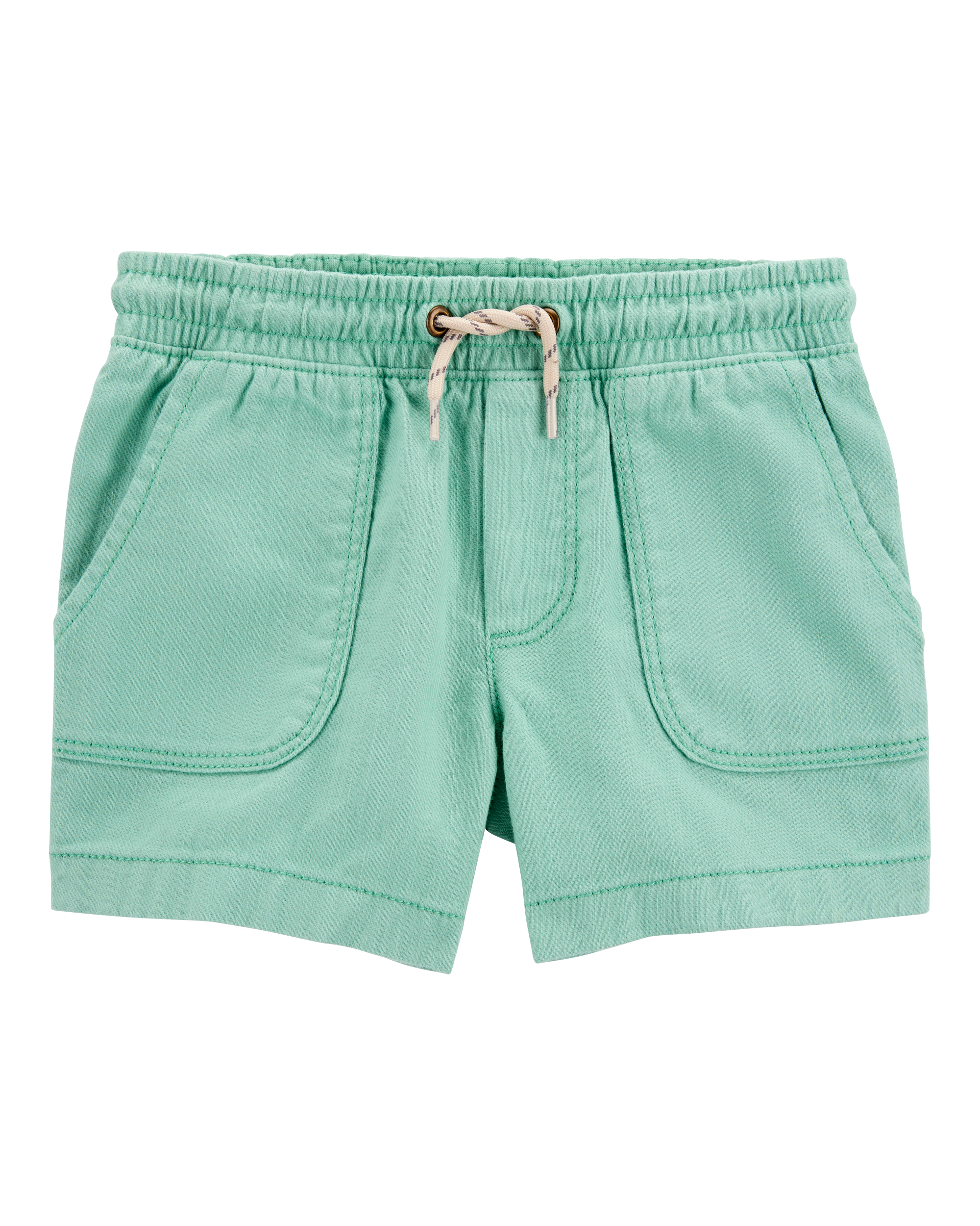 Toddler Pull-On Twill Shorts - Turquoise