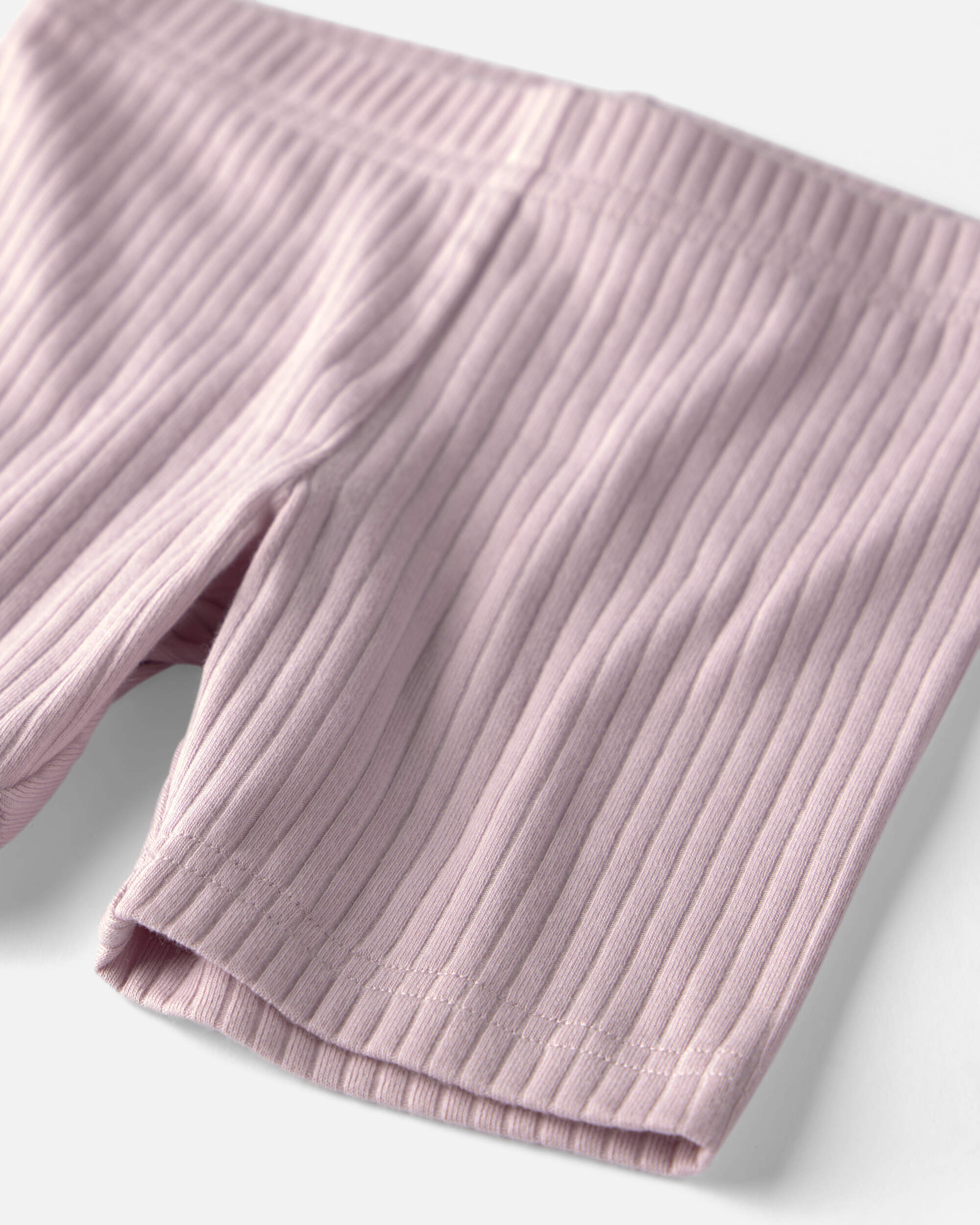 Toddler Girl 2-Pack Organic Cotton Ribbed Pedal Shorts