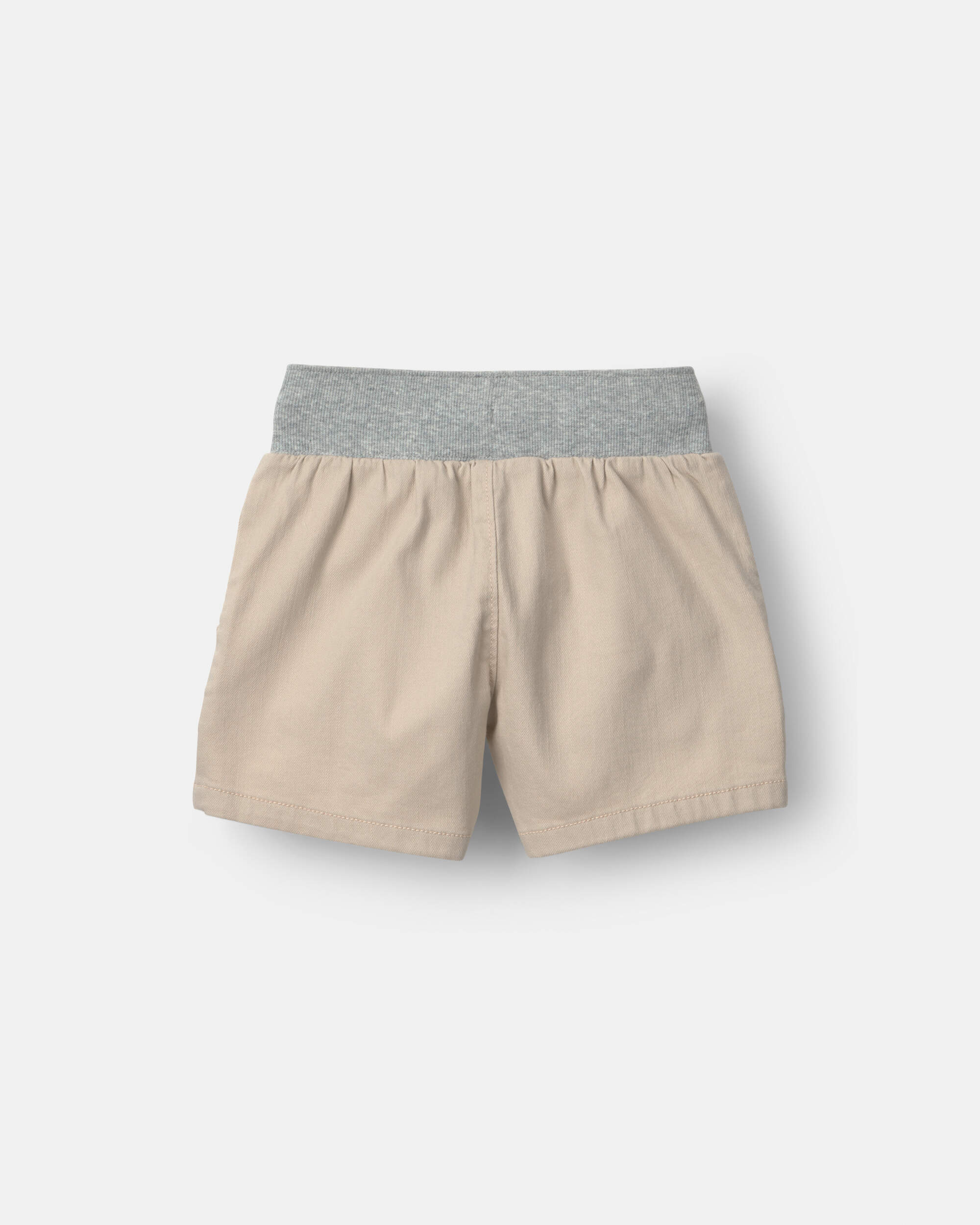 Toddler Boy Long-Line Short - Tan