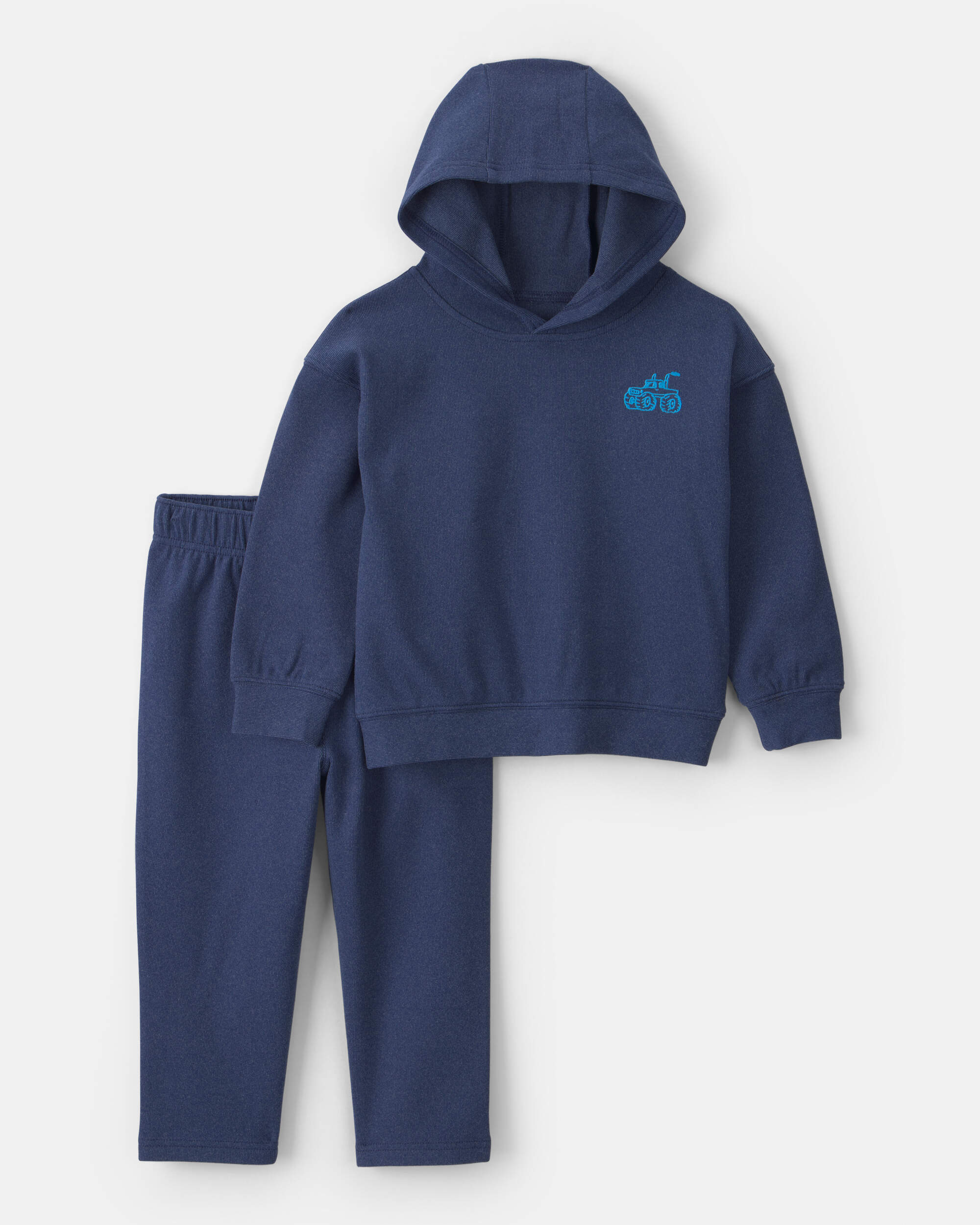 Baby Boy 2-Piece Long-Sleeve Top & Pant Set - Navy Blue