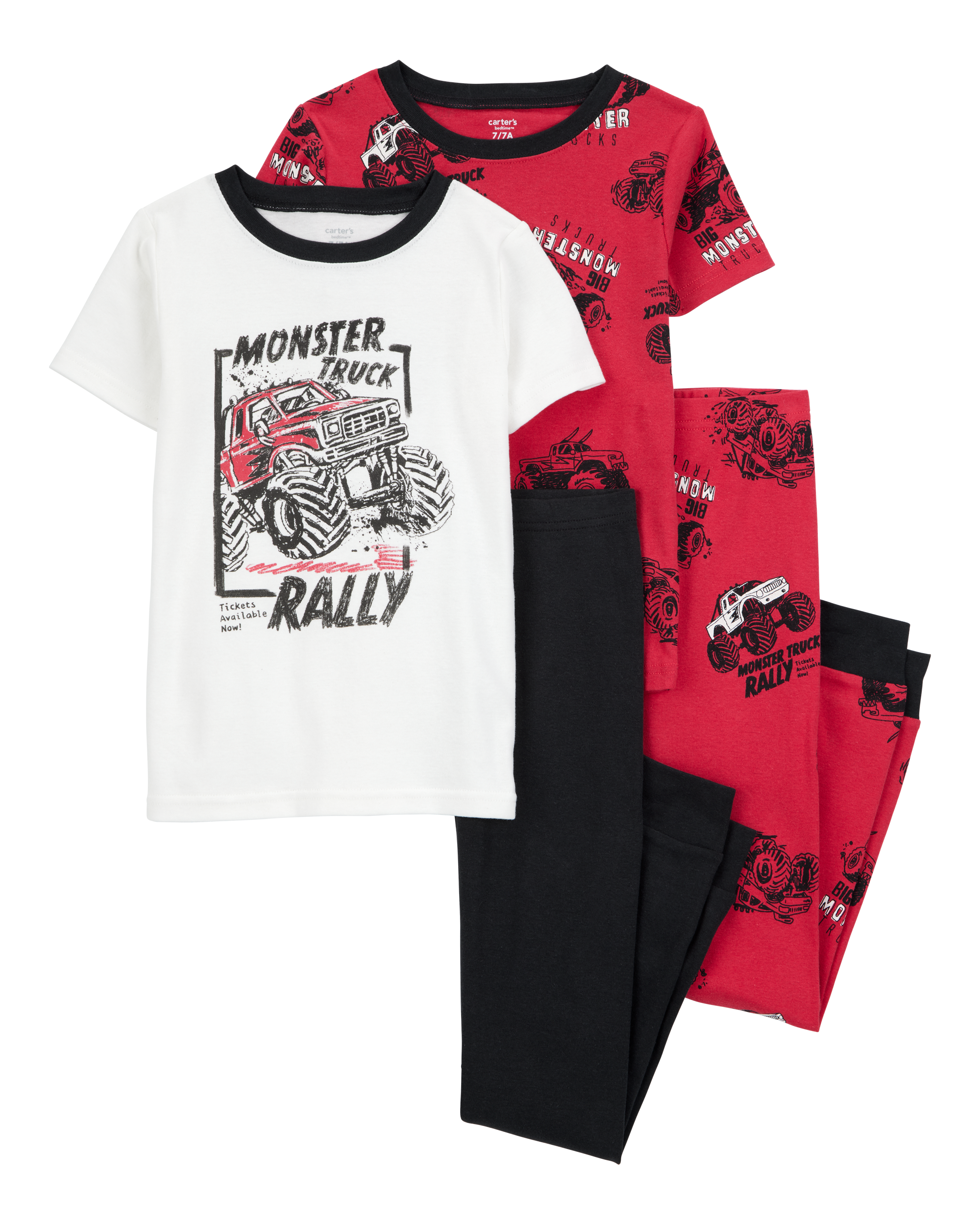 Kid 4-Piece Truck Cotton Pyjamas