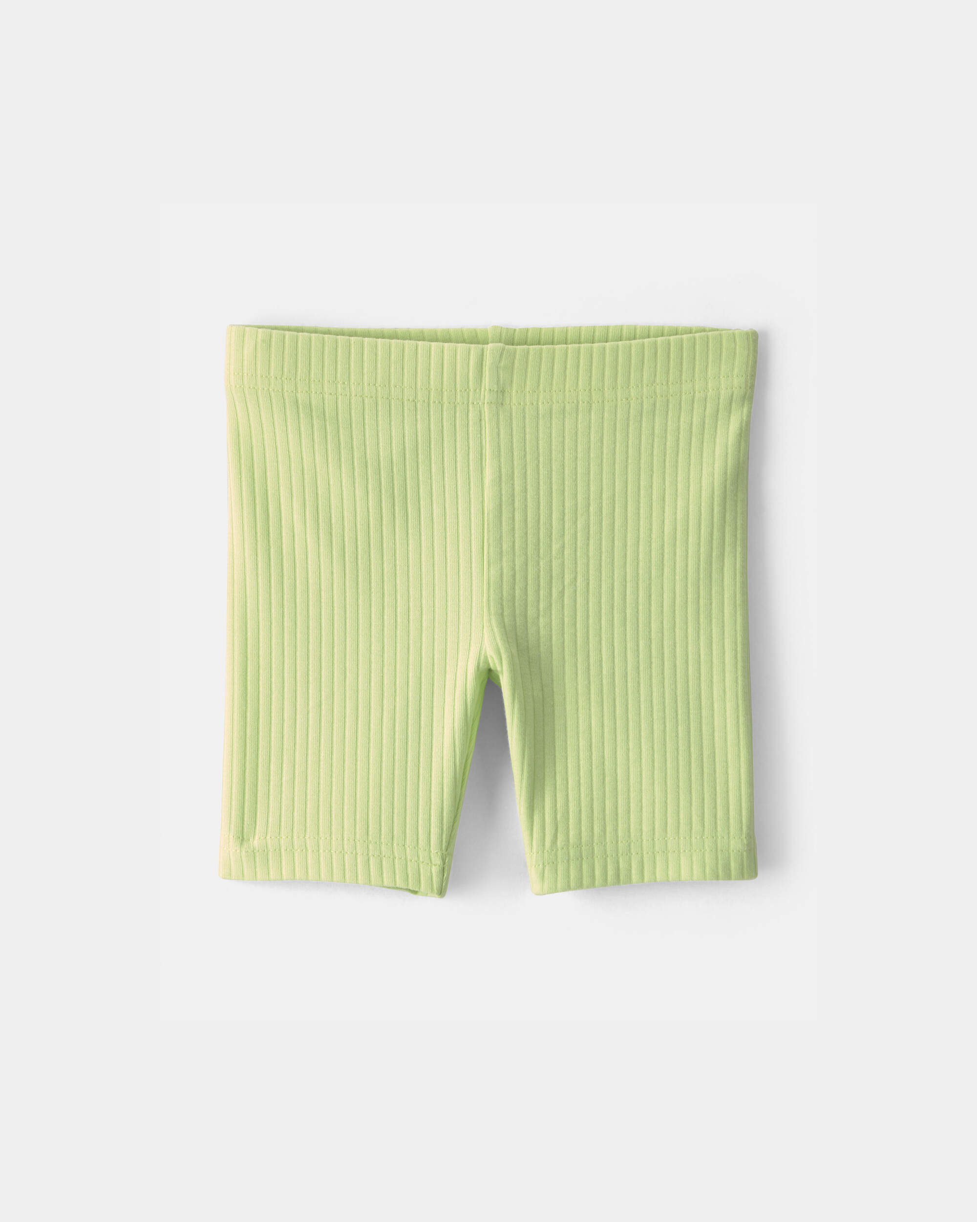 Toddler Girl Ribbed Bike Shorts - Green