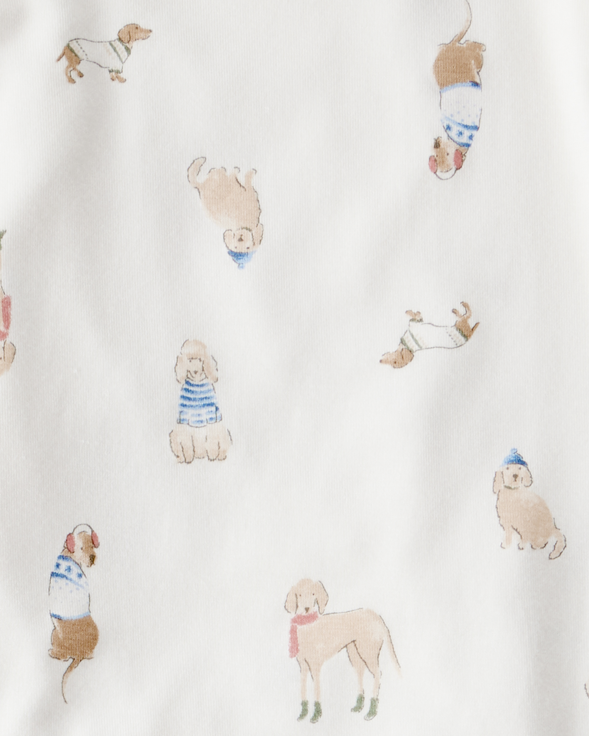 Toddler Dog Loose Fit 2-Piece Pyjamas - White