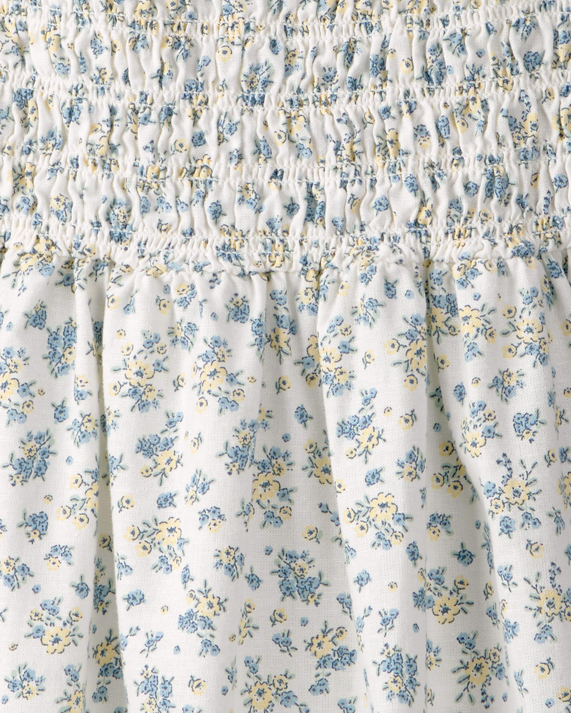 Girls Smocked Dress Made with Organic Cotton Spring Bloom Print