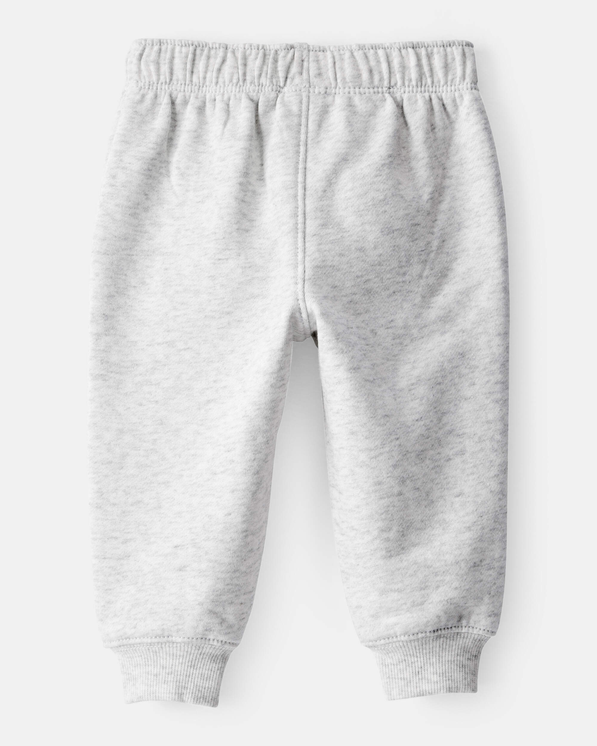 Baby Boy Solid Fleece Cotton Jogger - Grey