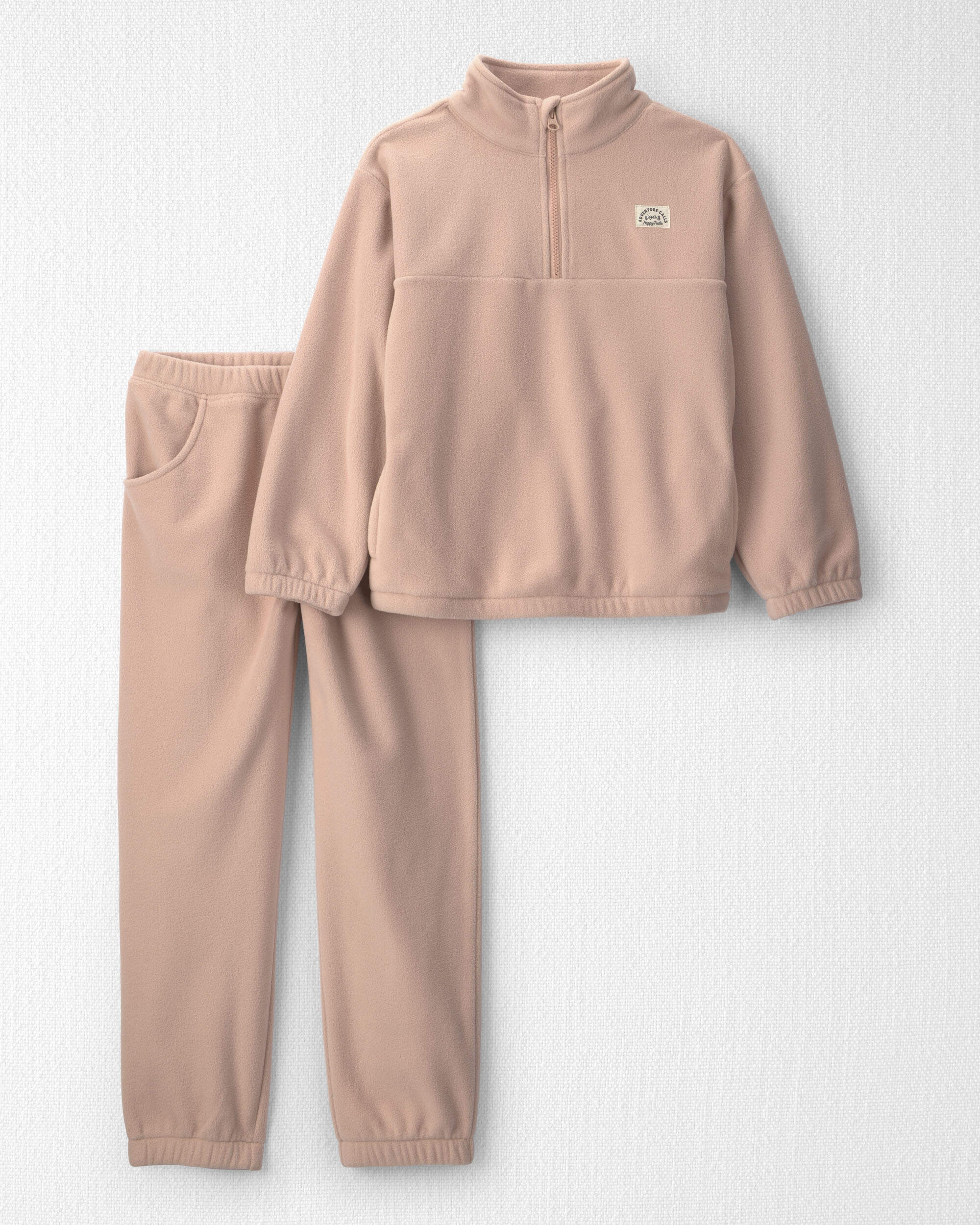Girls 2-Piece Recycled Microfleece Top & Pant Set