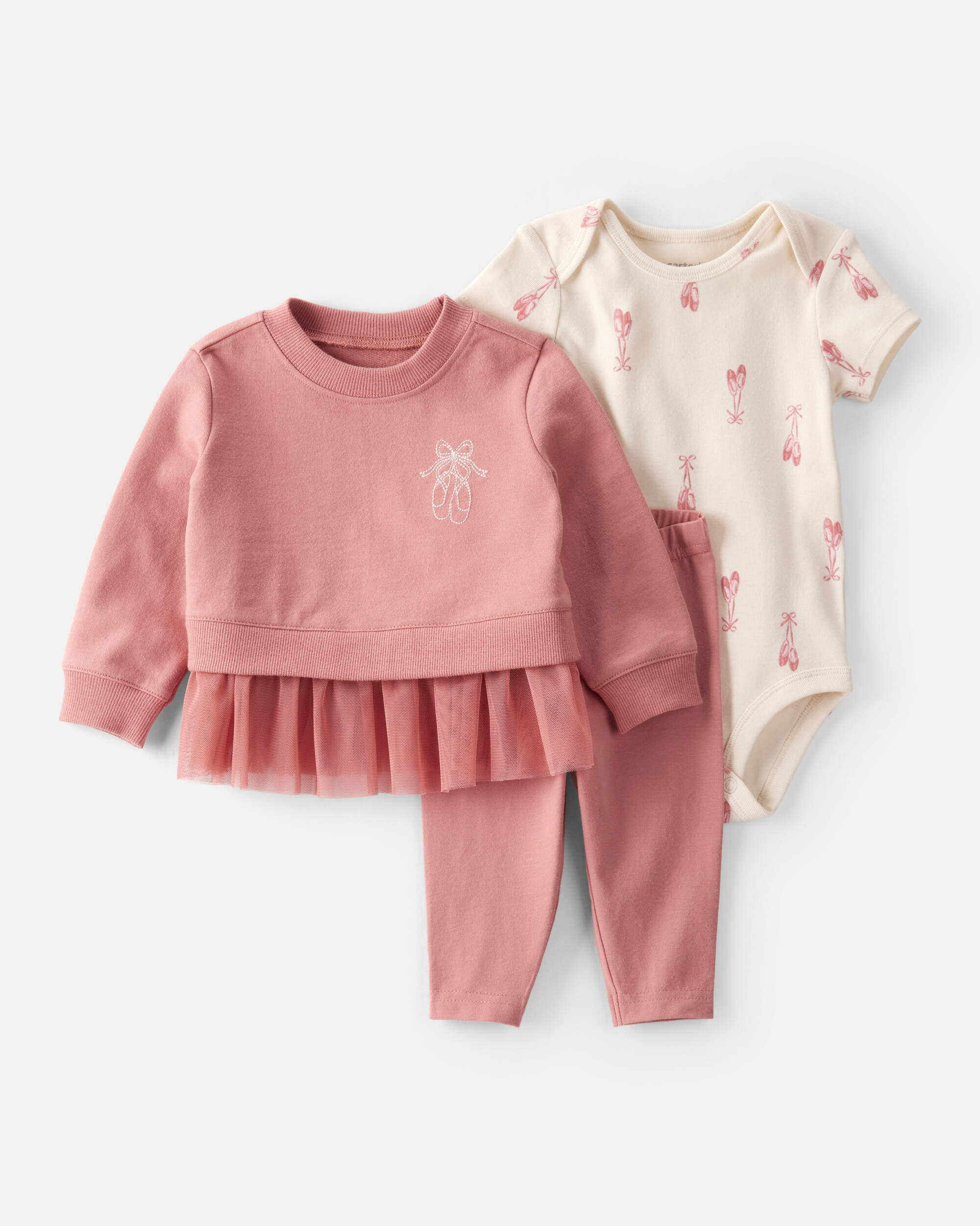 Baby 3-Piece Ballet Little Cardigan Set