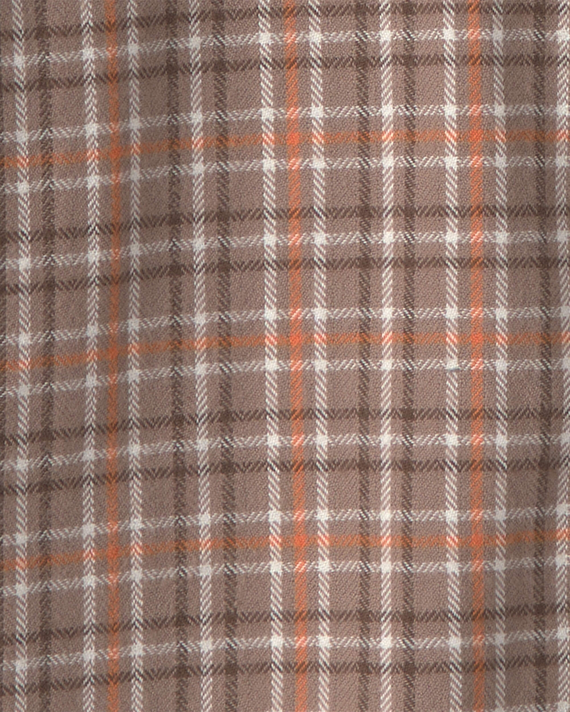 Boys Organic Cotton Flannel Button-Down Shirt