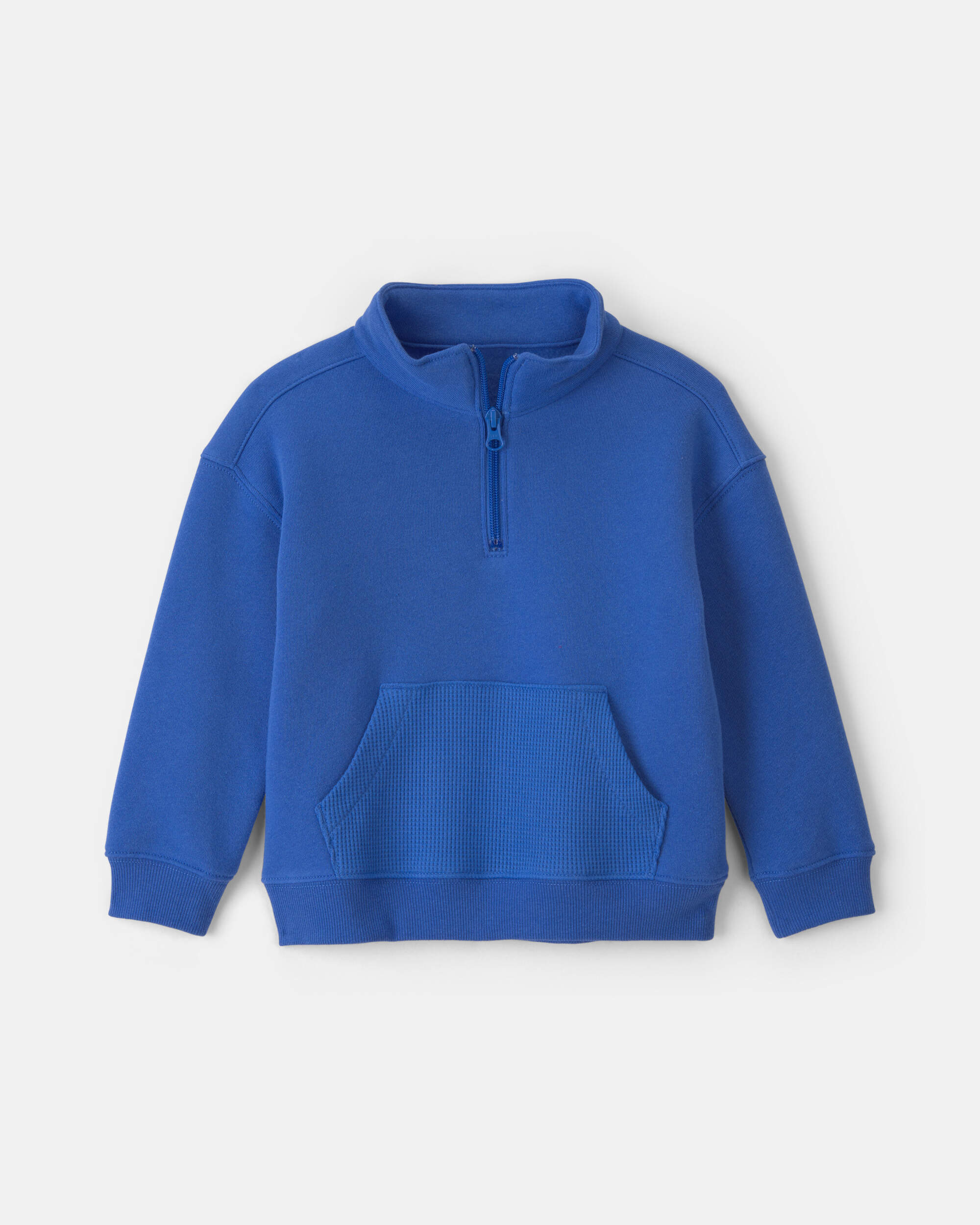 Toddler Boy Fleece Quarter-Zip Pullover Sweatshirt - Blue