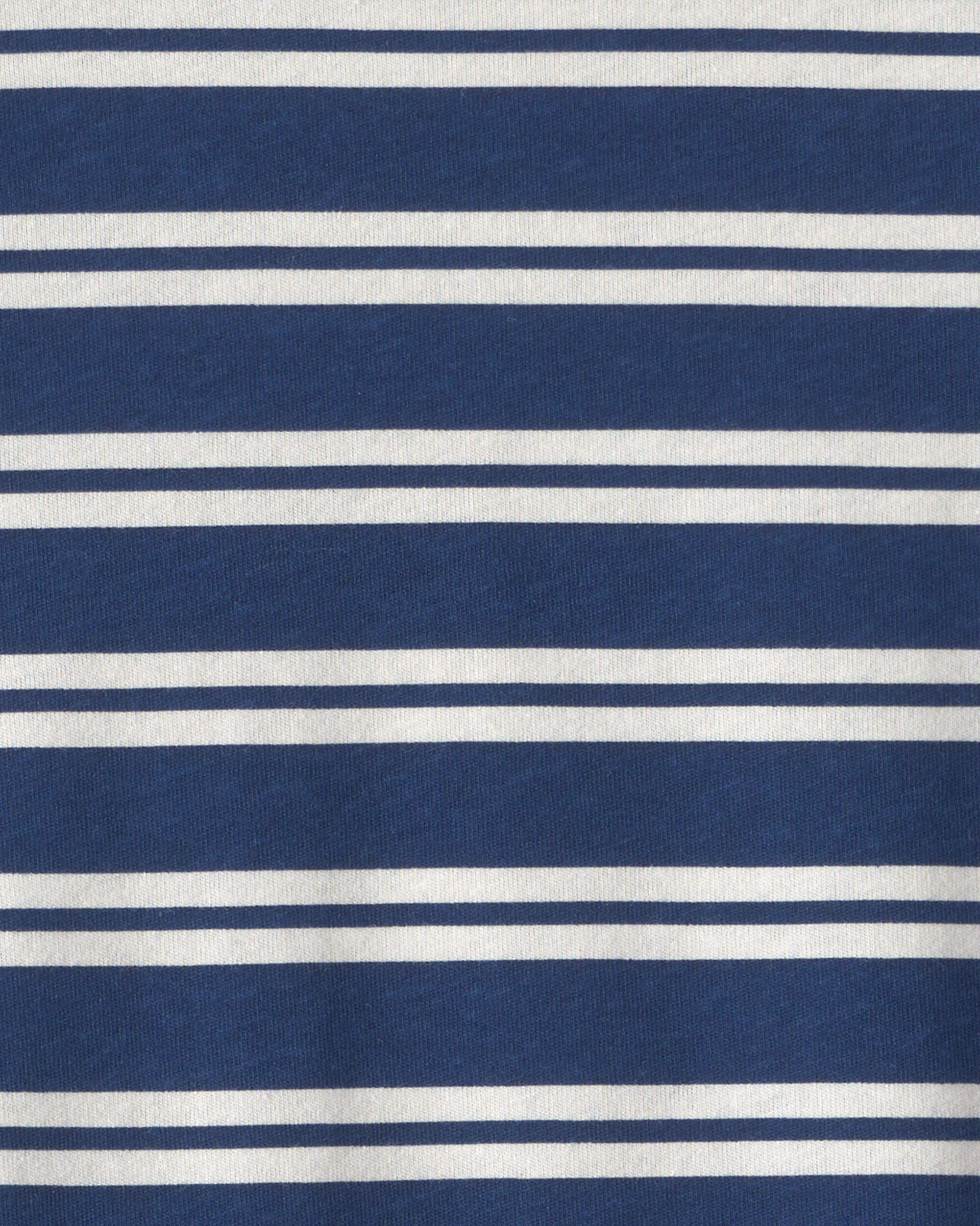 Toddler Boy Striped Long-Sleeve T-Shirt - Navy Blue/Cream