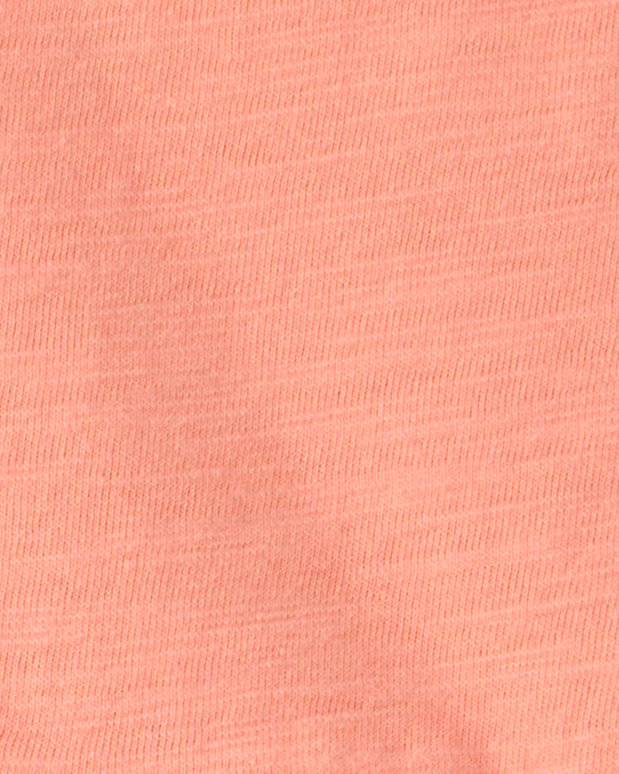 Baby Girl 2-Pack Beach Print Cotton Bubble Rompers - Orange/Ivory